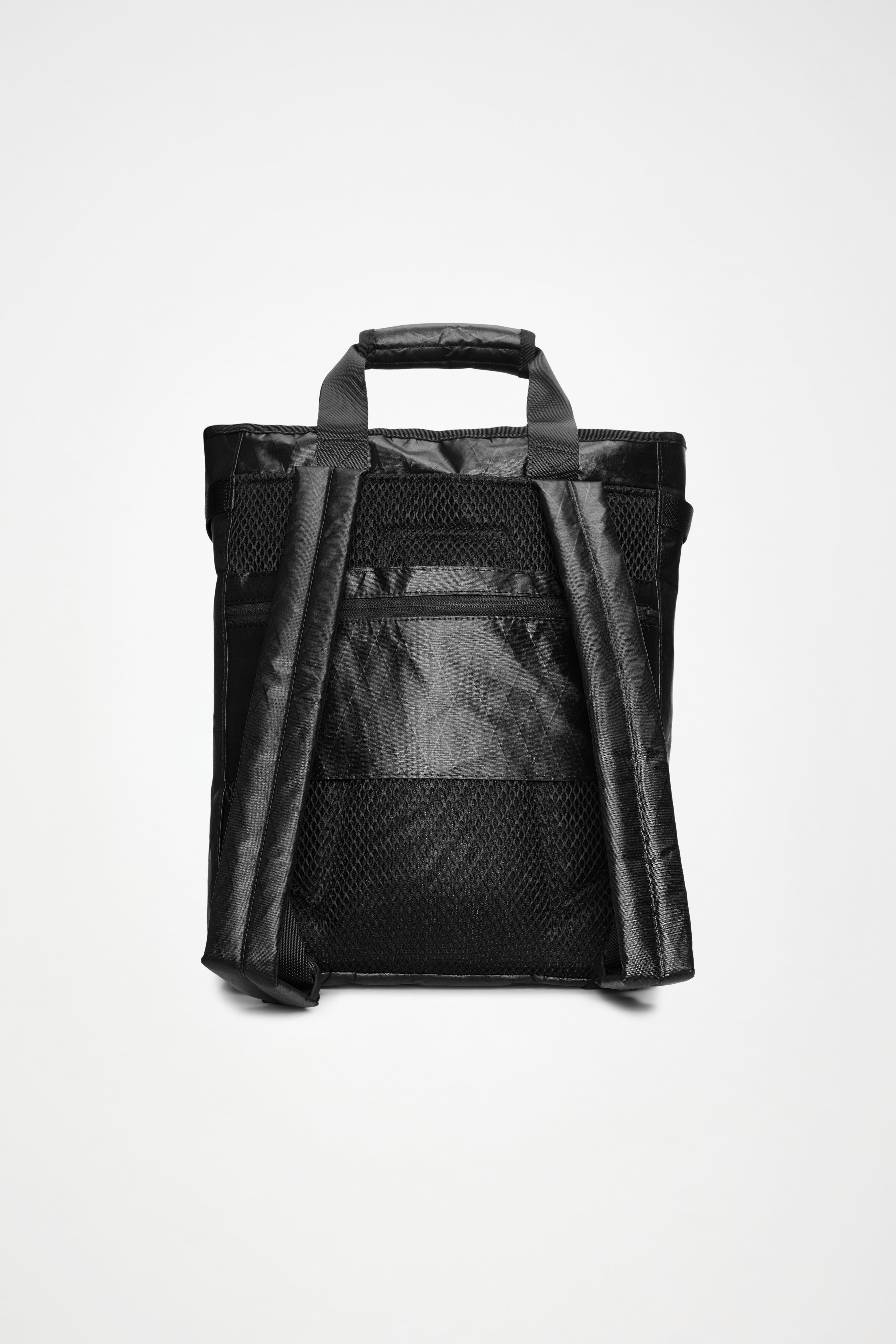 RAINS TexXel Tote Backpack Jet Black 15L H43 x D12.50 x W32 cm Backpack