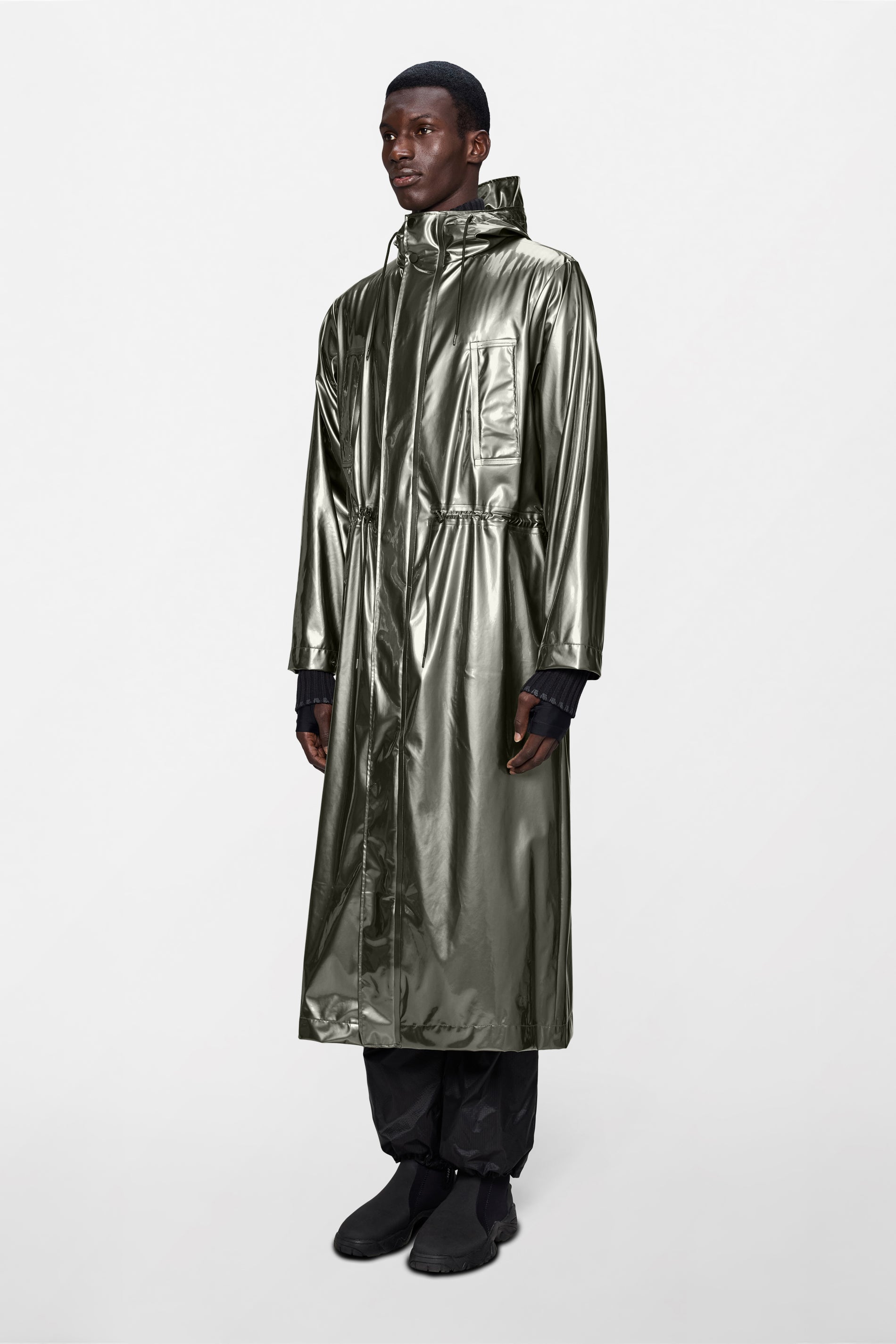 RAINS Bold Longest Jacket Raven Jacket