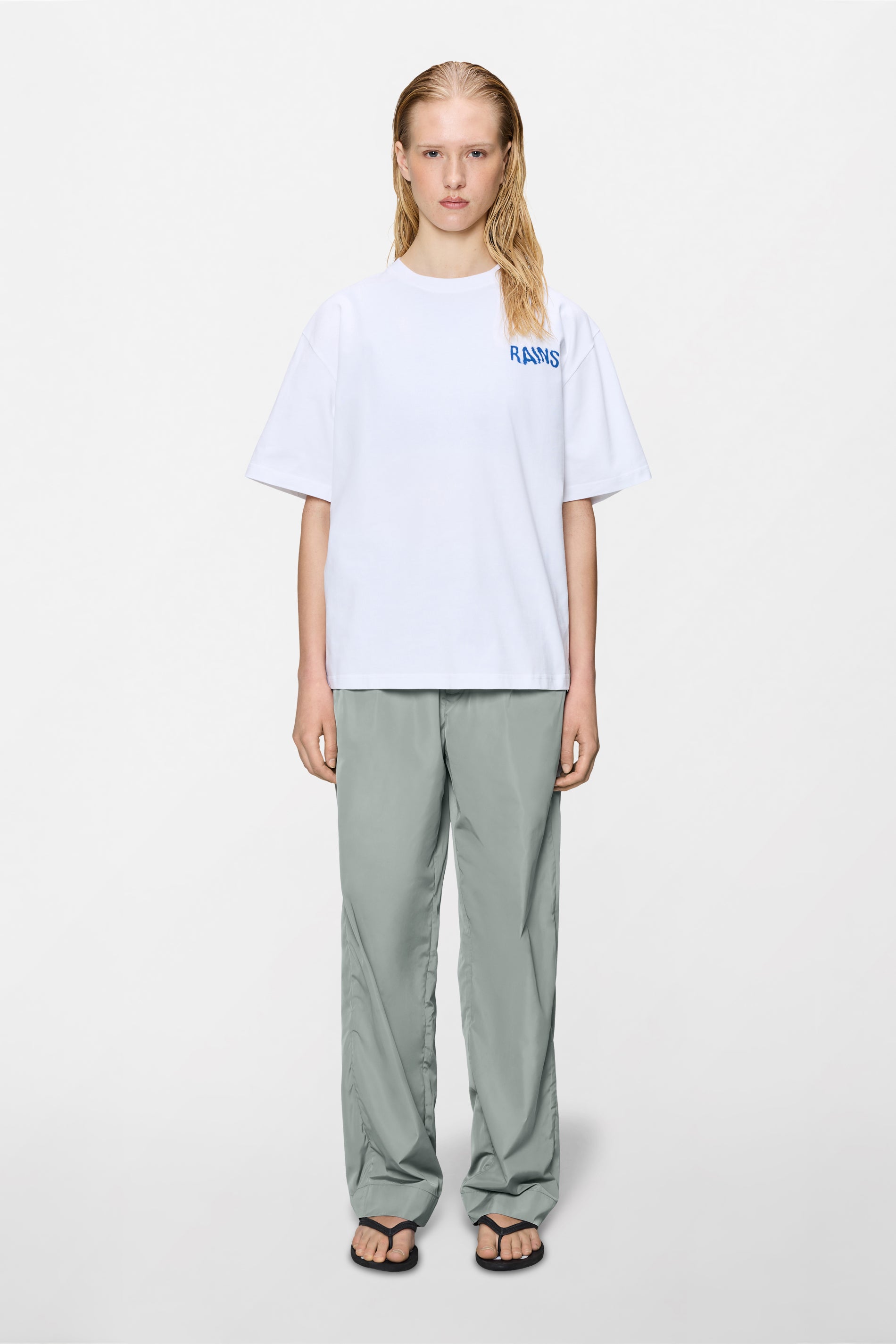 RAINS Classic T-shirt Ripple White Short Sleeve