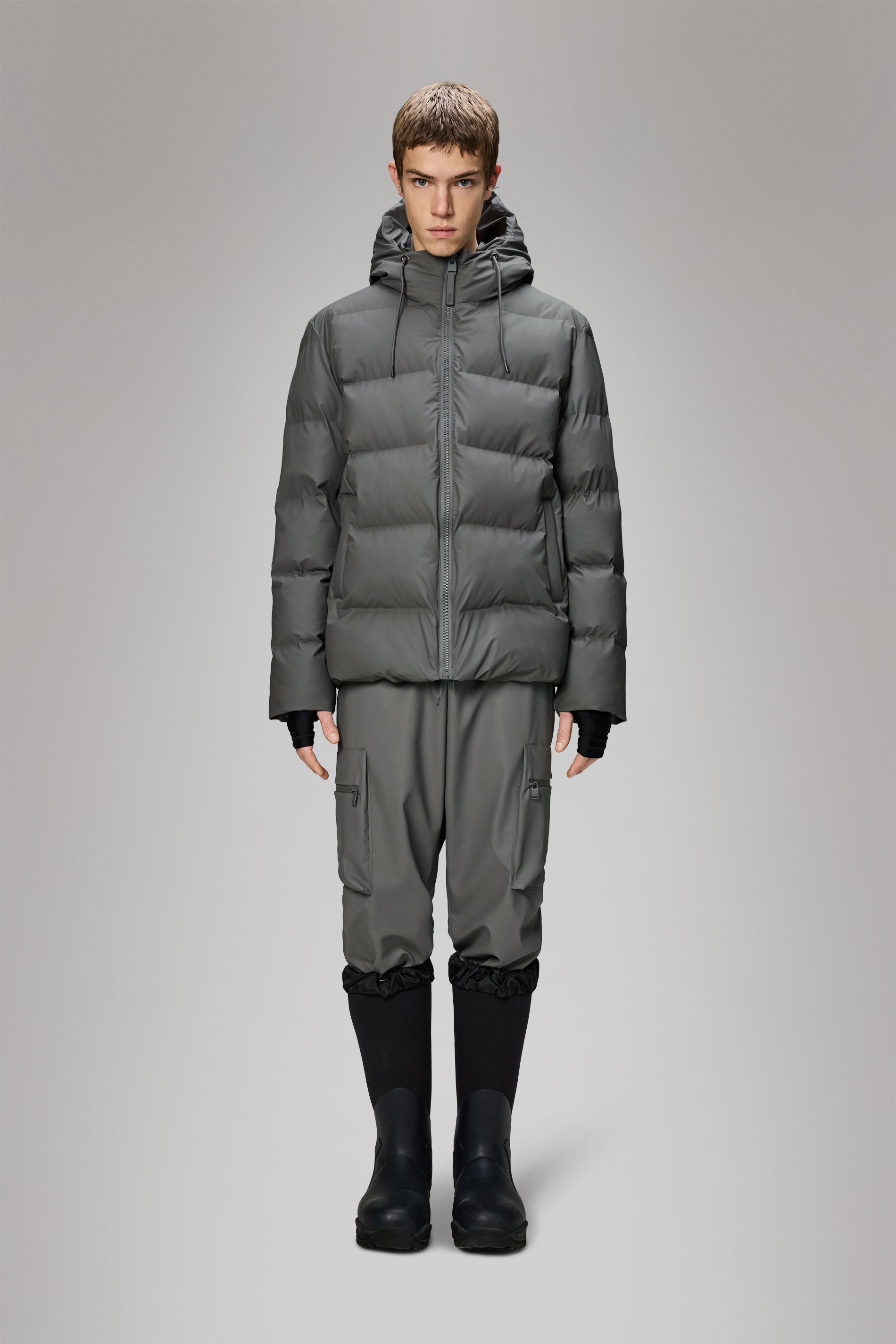 RAINS Alta Puffer Jacket Grey Jacket