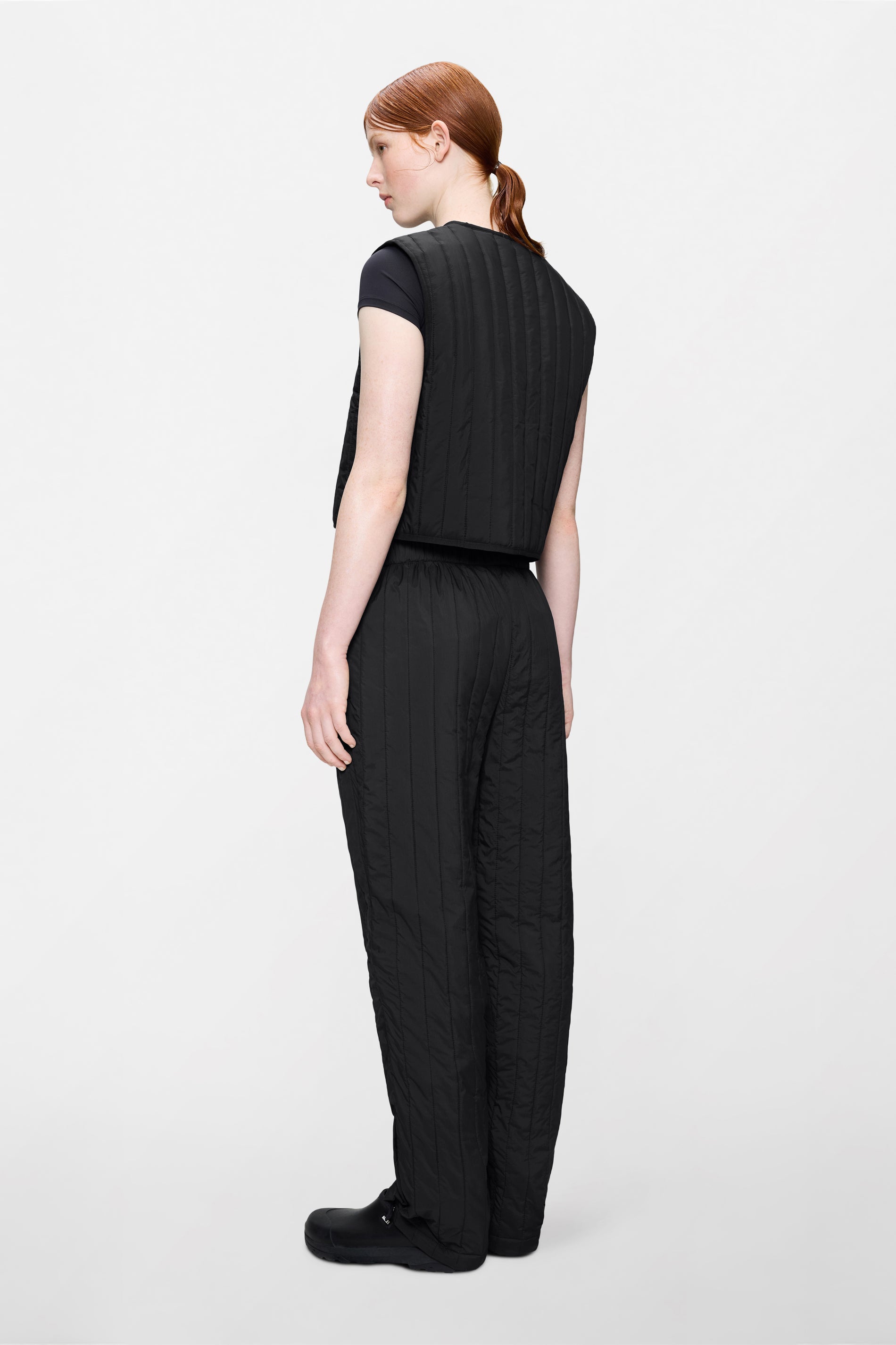 RAINS Banja Short Liner W Vest Black Short Sleeve