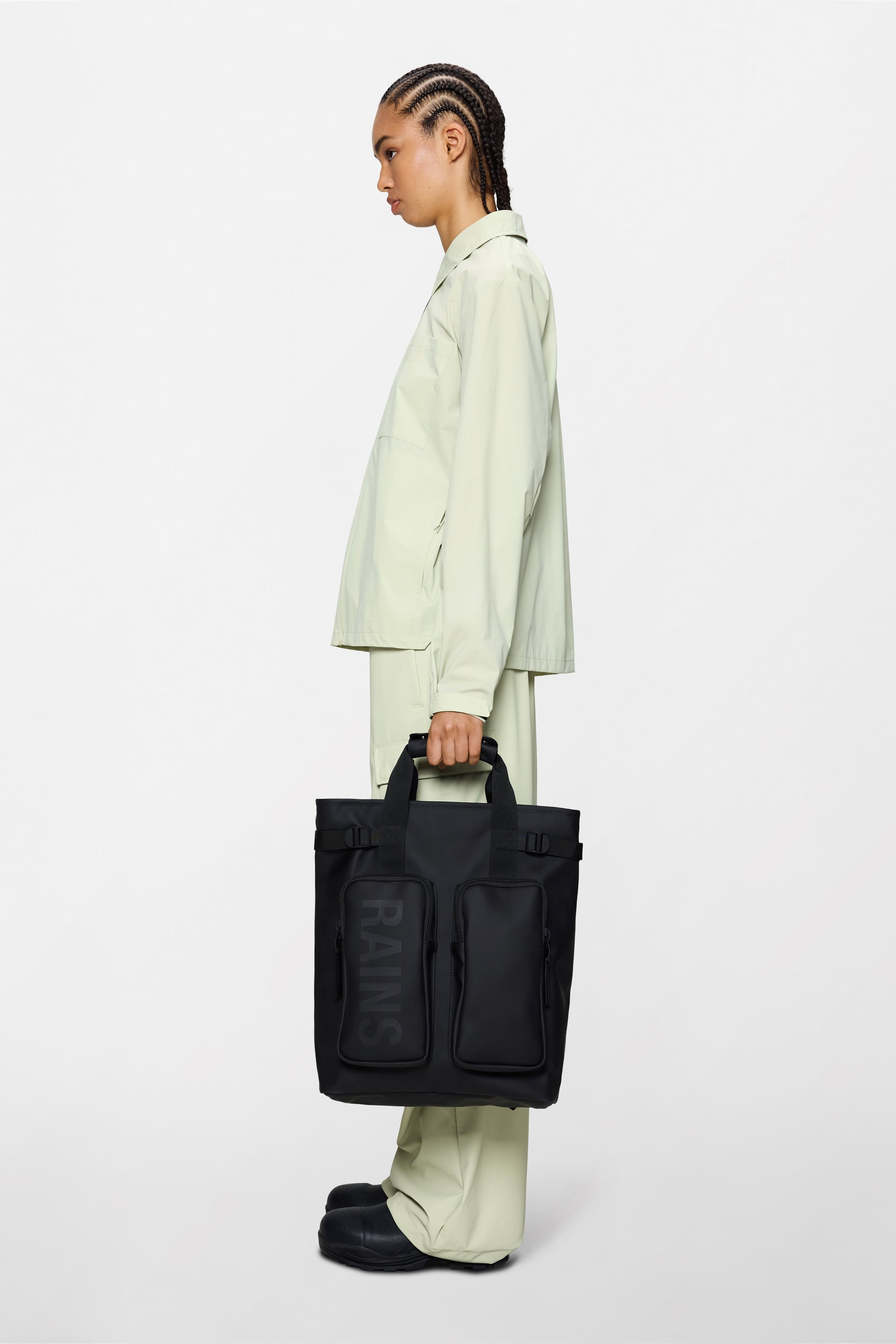 RAINS Texel Tote Backpack Black Backpack