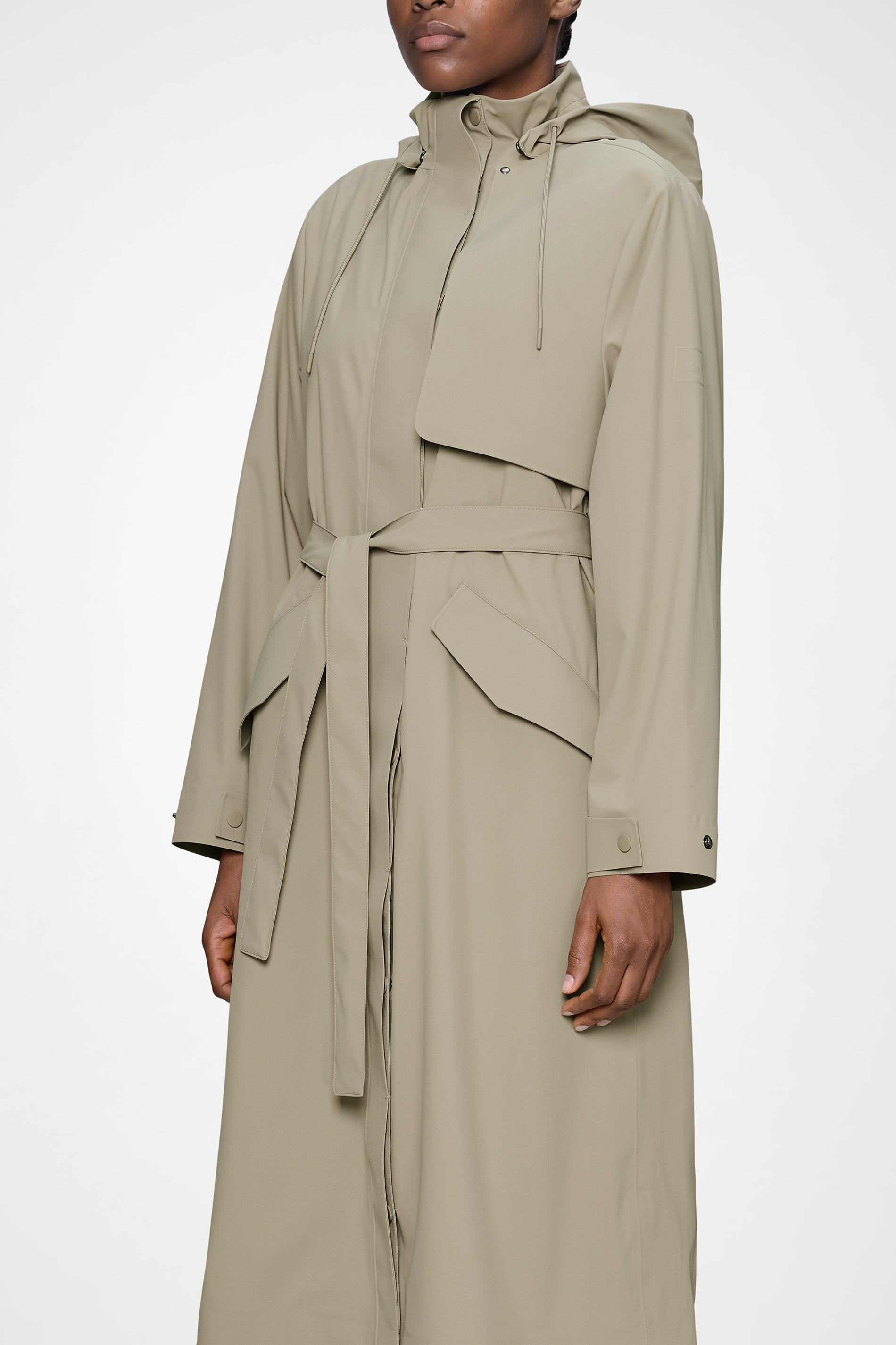 RAINS Suva Hardshell W Coat Beige Jacket