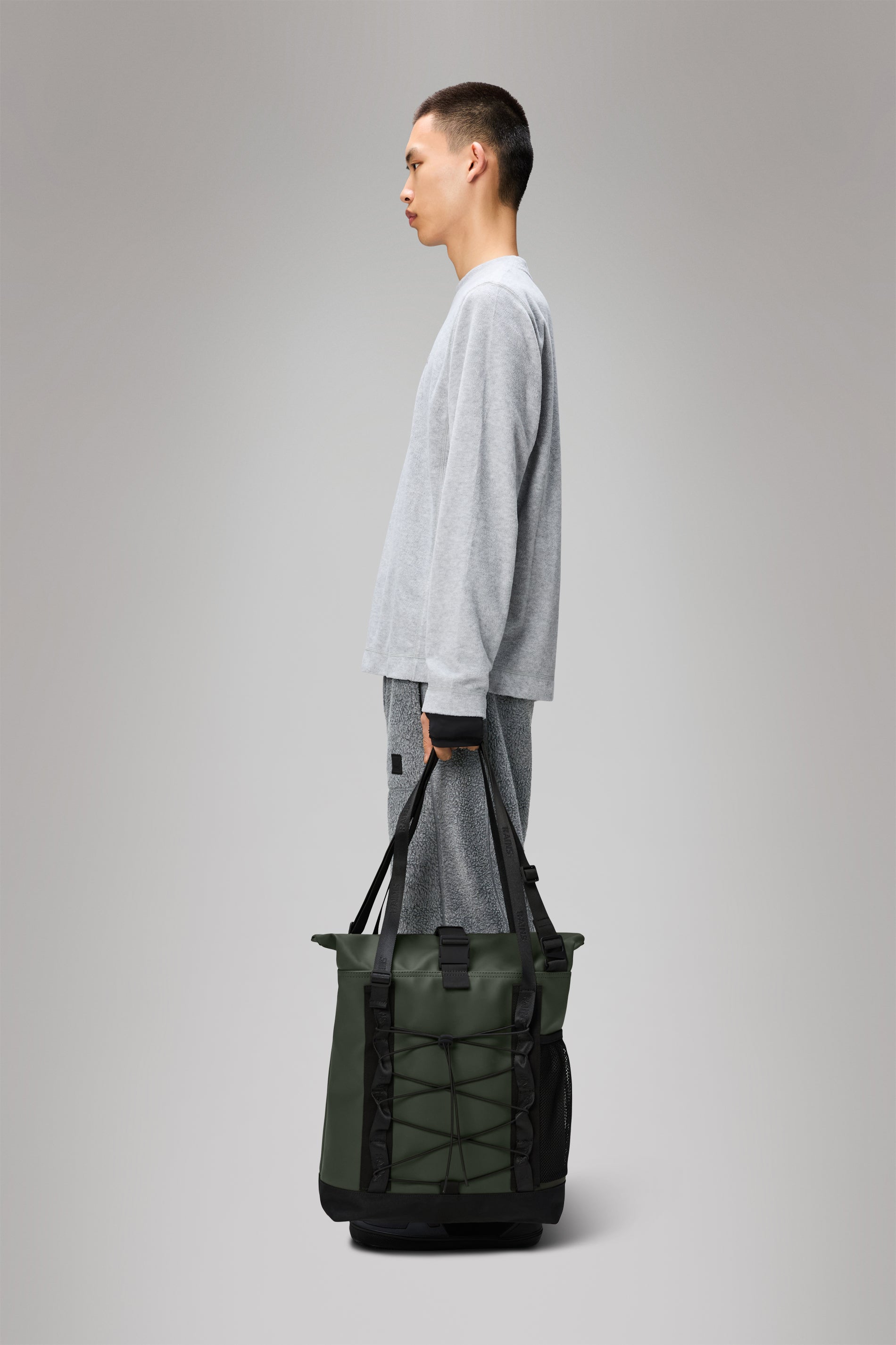 RAINS Trail Rolltop Tote Bag Green 23L H55 x D14 x W36 cm Tote