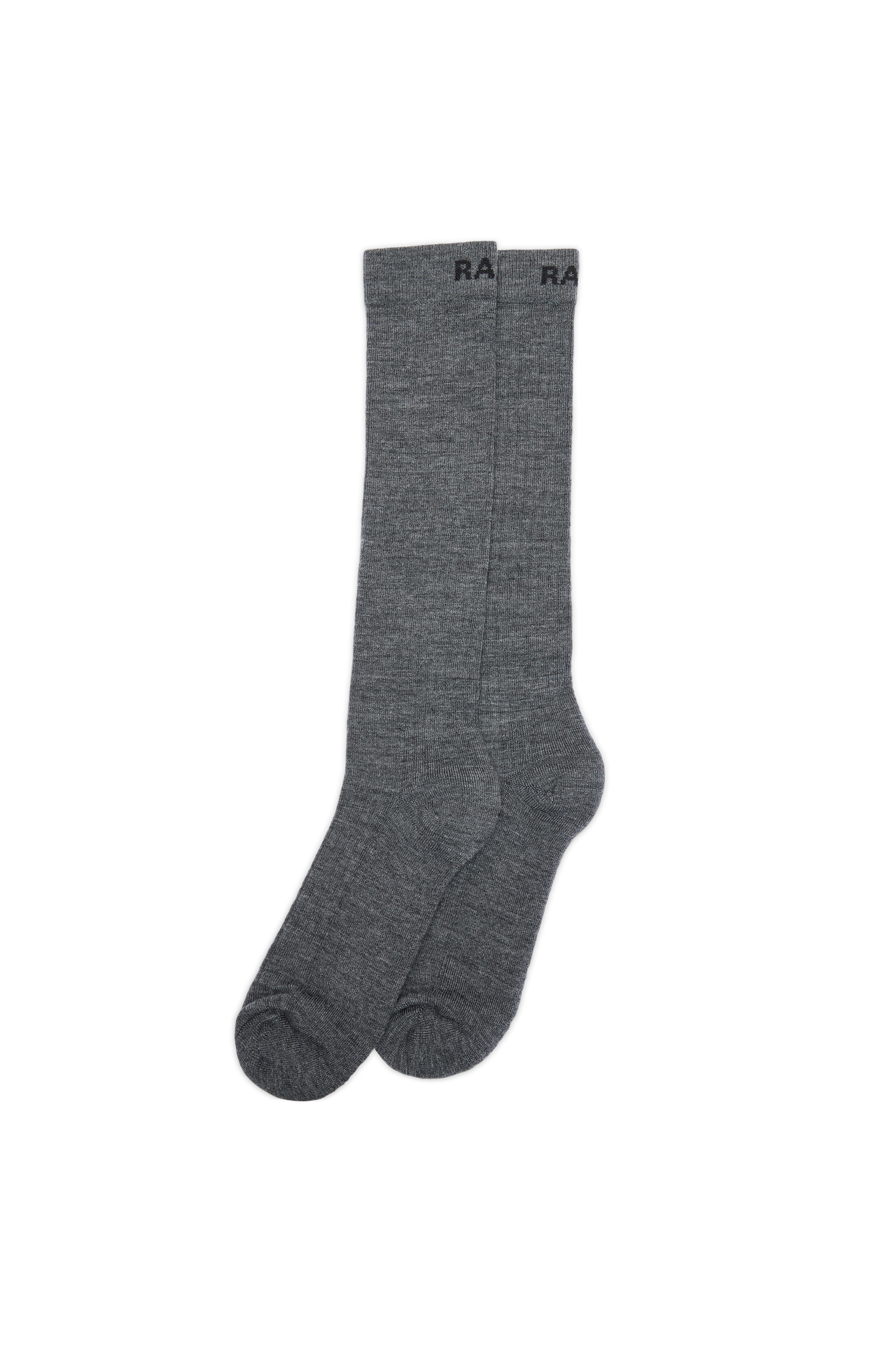 RAINS Logo Knee High Socks Dark Grey Socks
