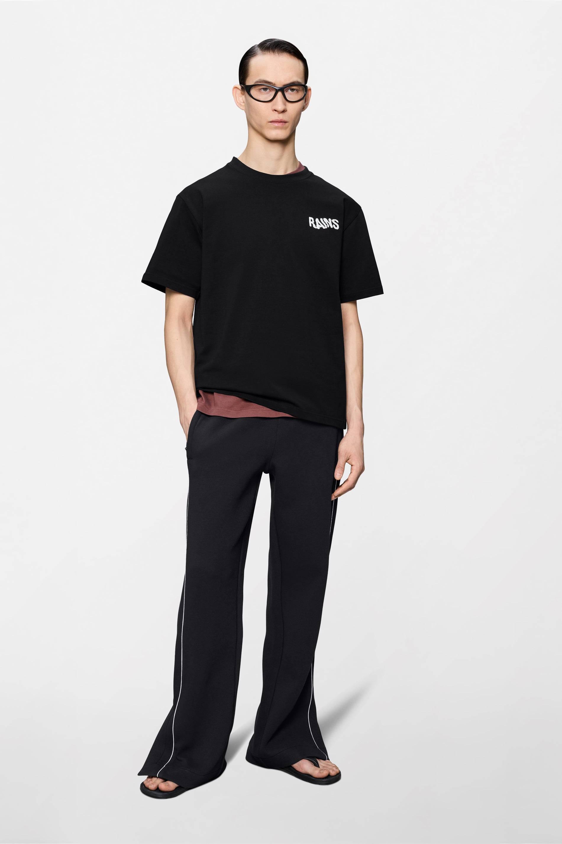 RAINS Classic T-shirt Ripple Black Short Sleeve