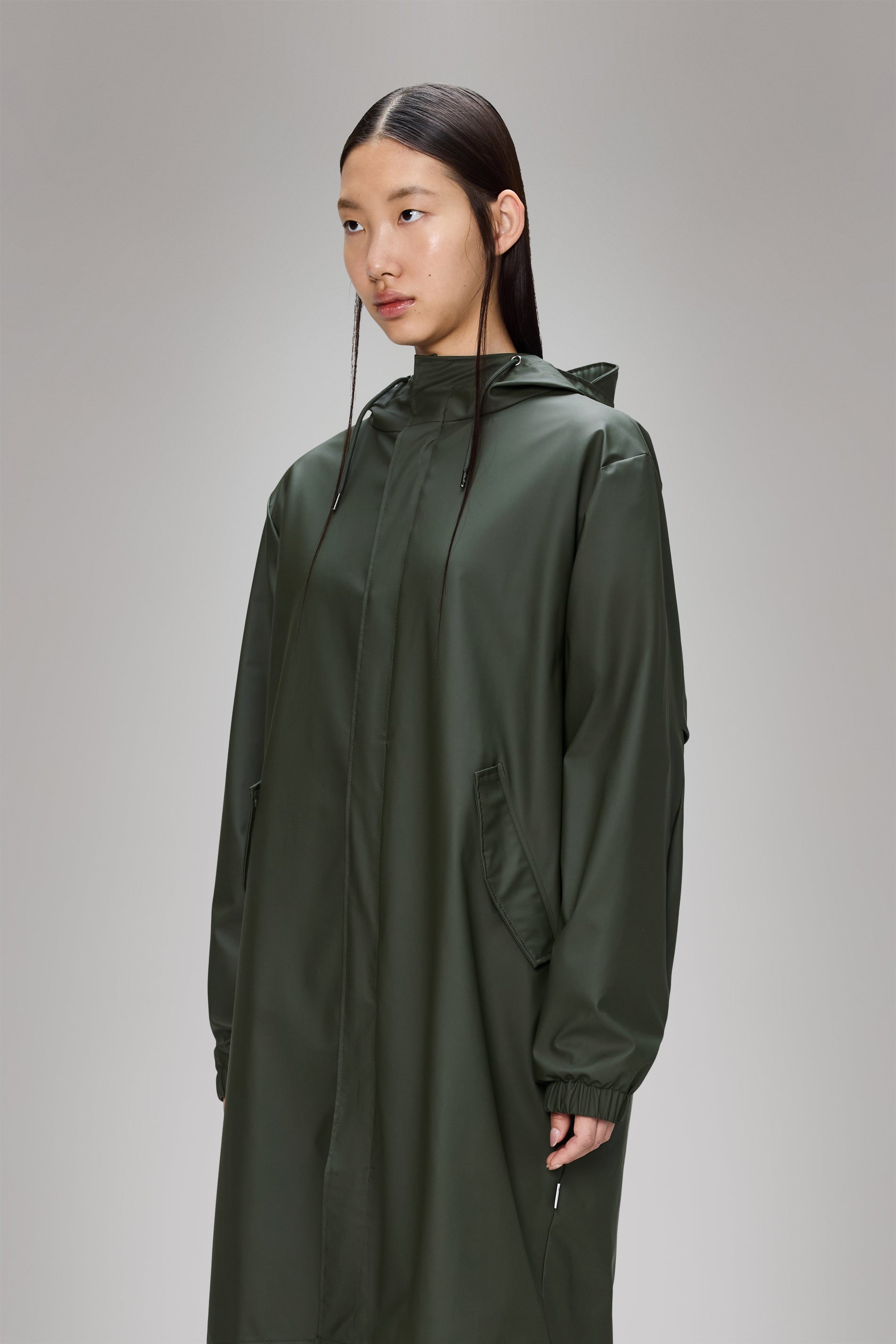 RAINS Fishtail Parka Green Jacket