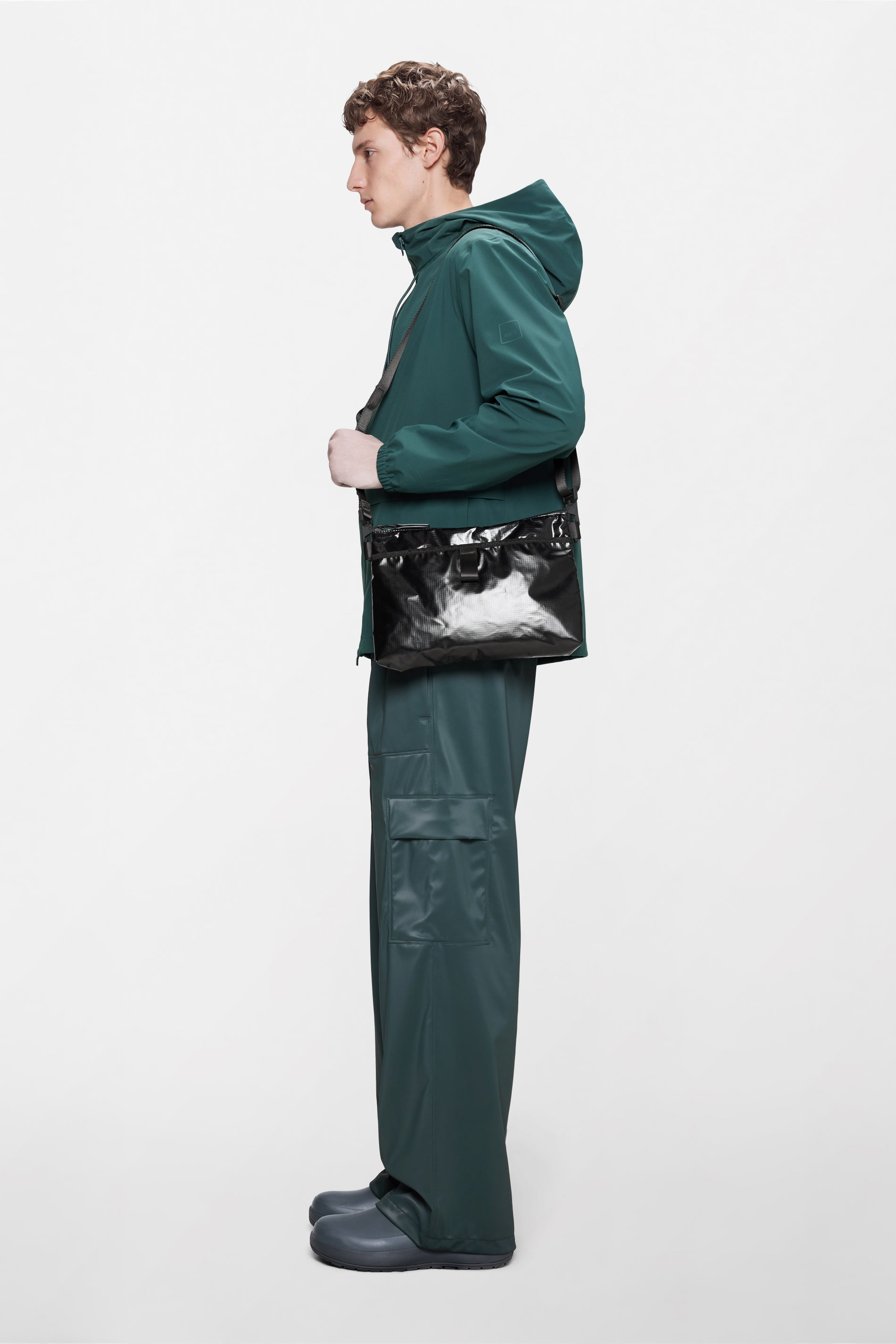 RAINS Sibu Musette Bag Black 2.60L H21 x D3.50 x W30 cm Crossbody