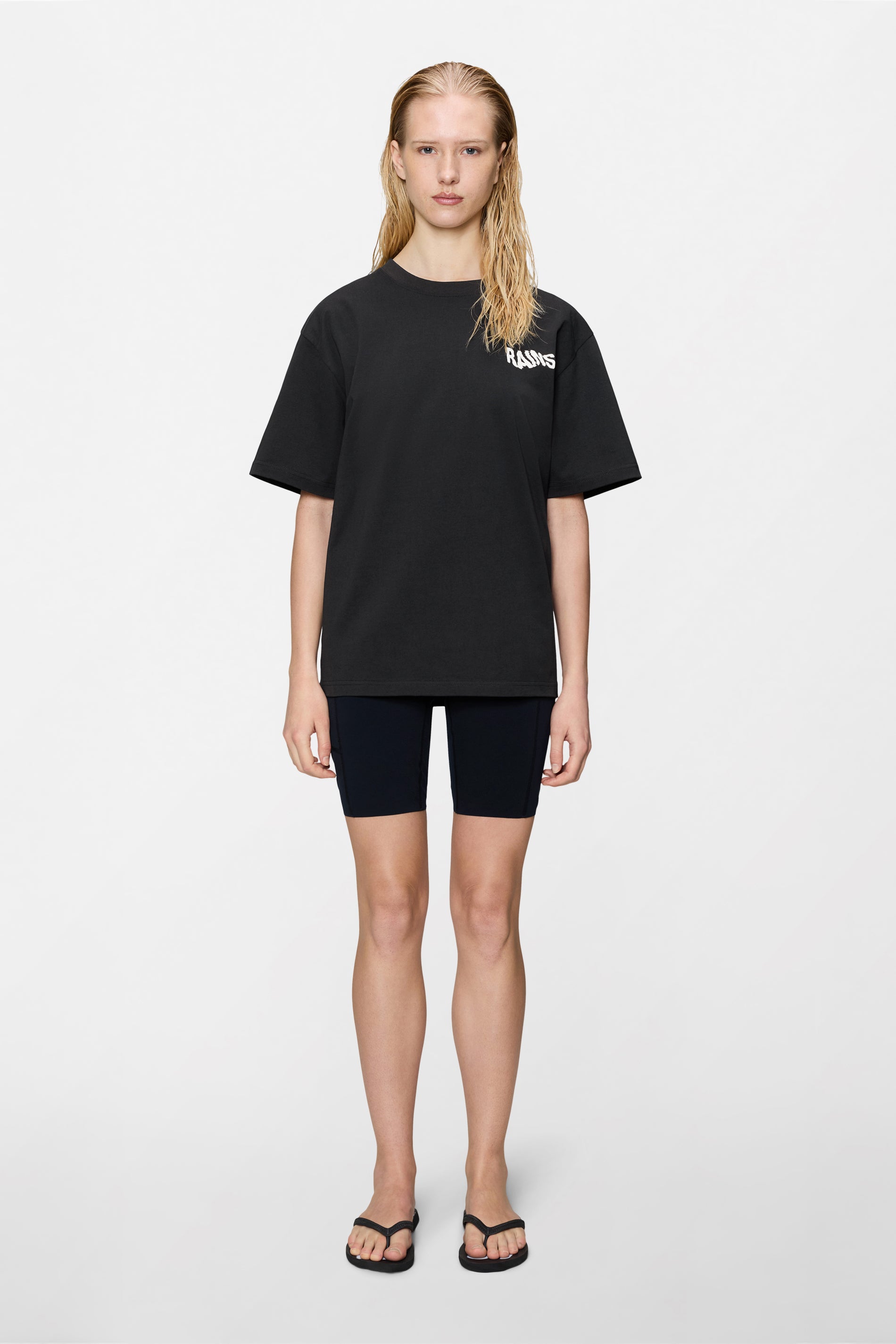 RAINS Classic T-shirt Ripple Black Short Sleeve