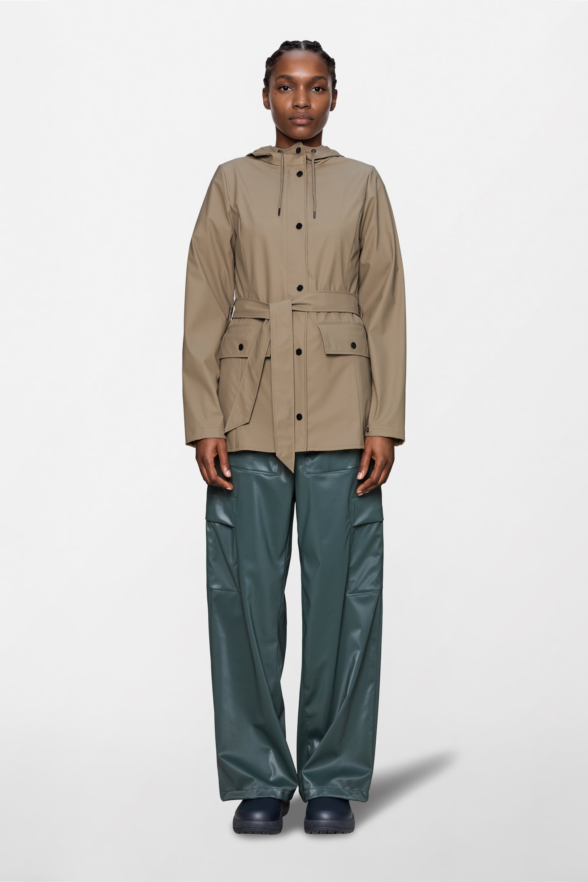 RAINS Curve Jacket Beige Jacket