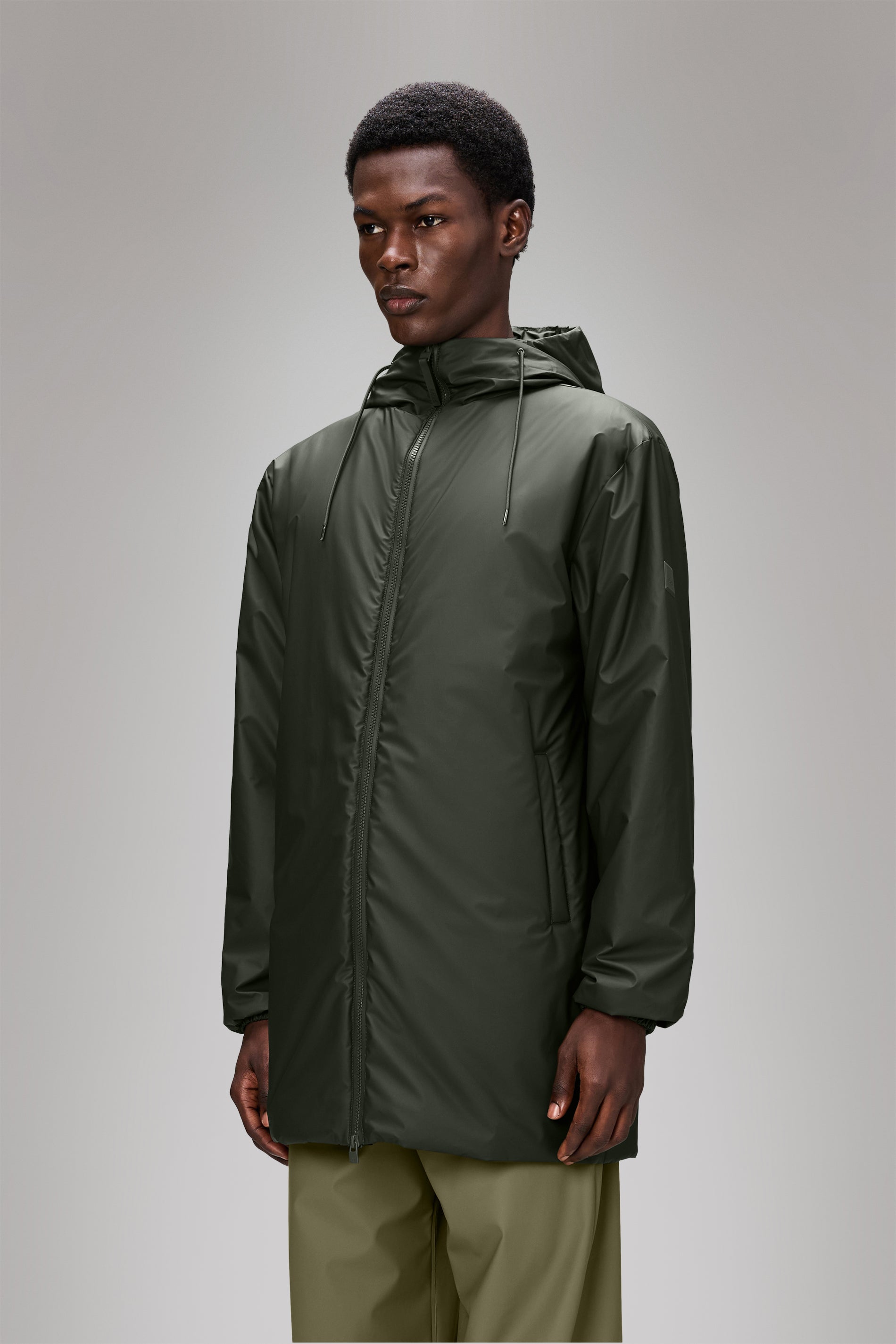 RAINS Lohja Long Insulated Jacket Green Jacket