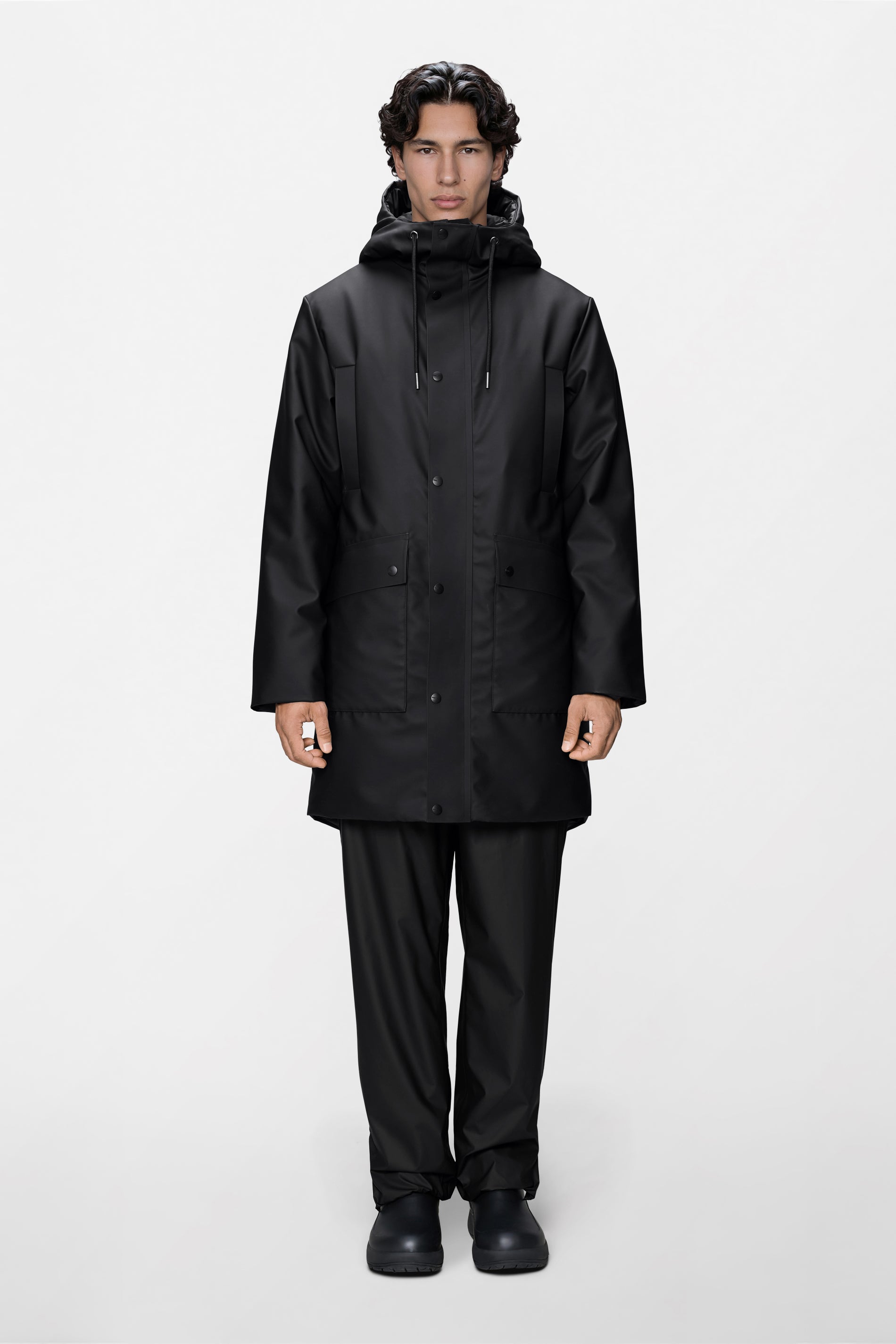RAINS Nome Long Parka Black Jacket
