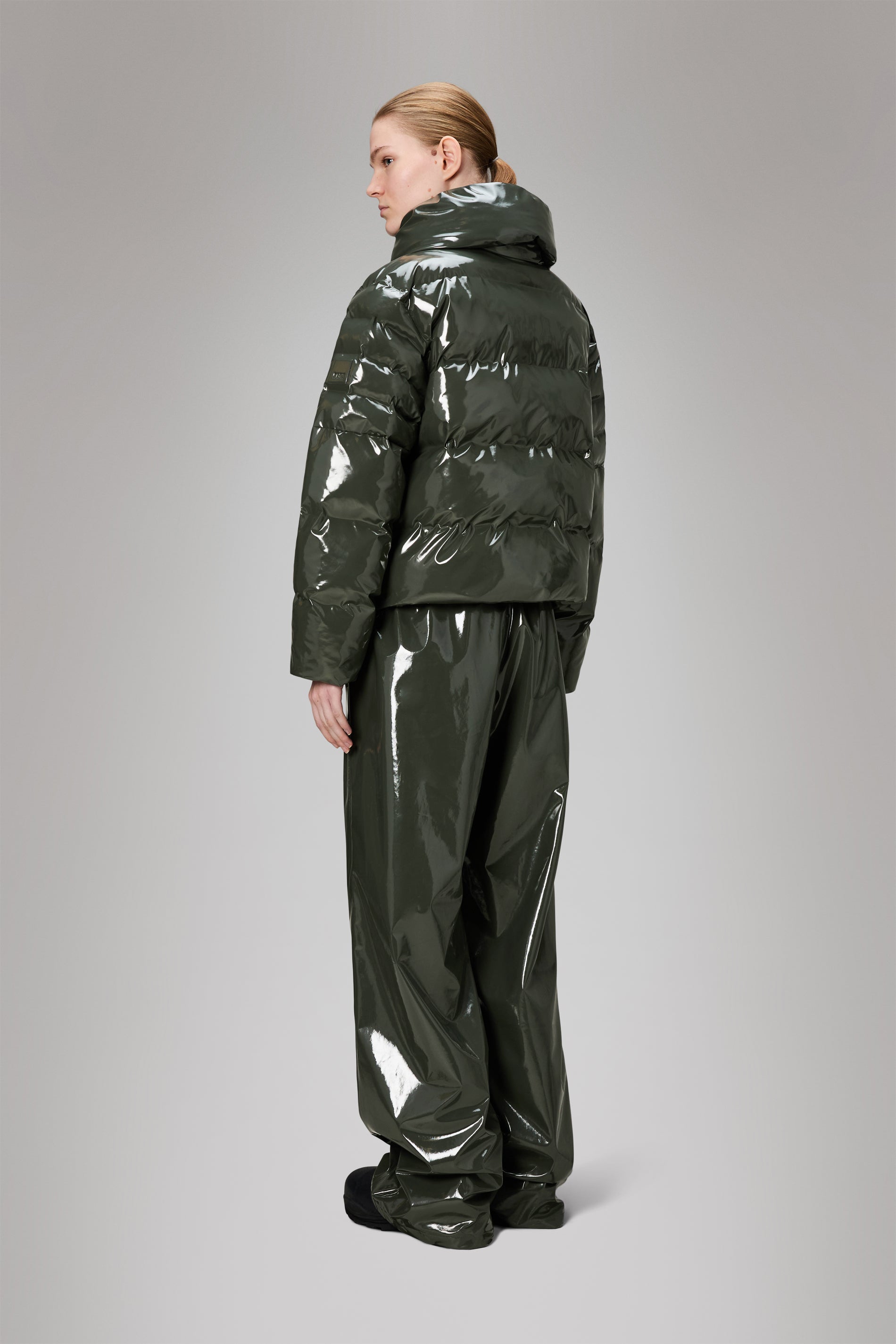 Rains Alta Vision Short Puffer Jacket Swamp Jacket