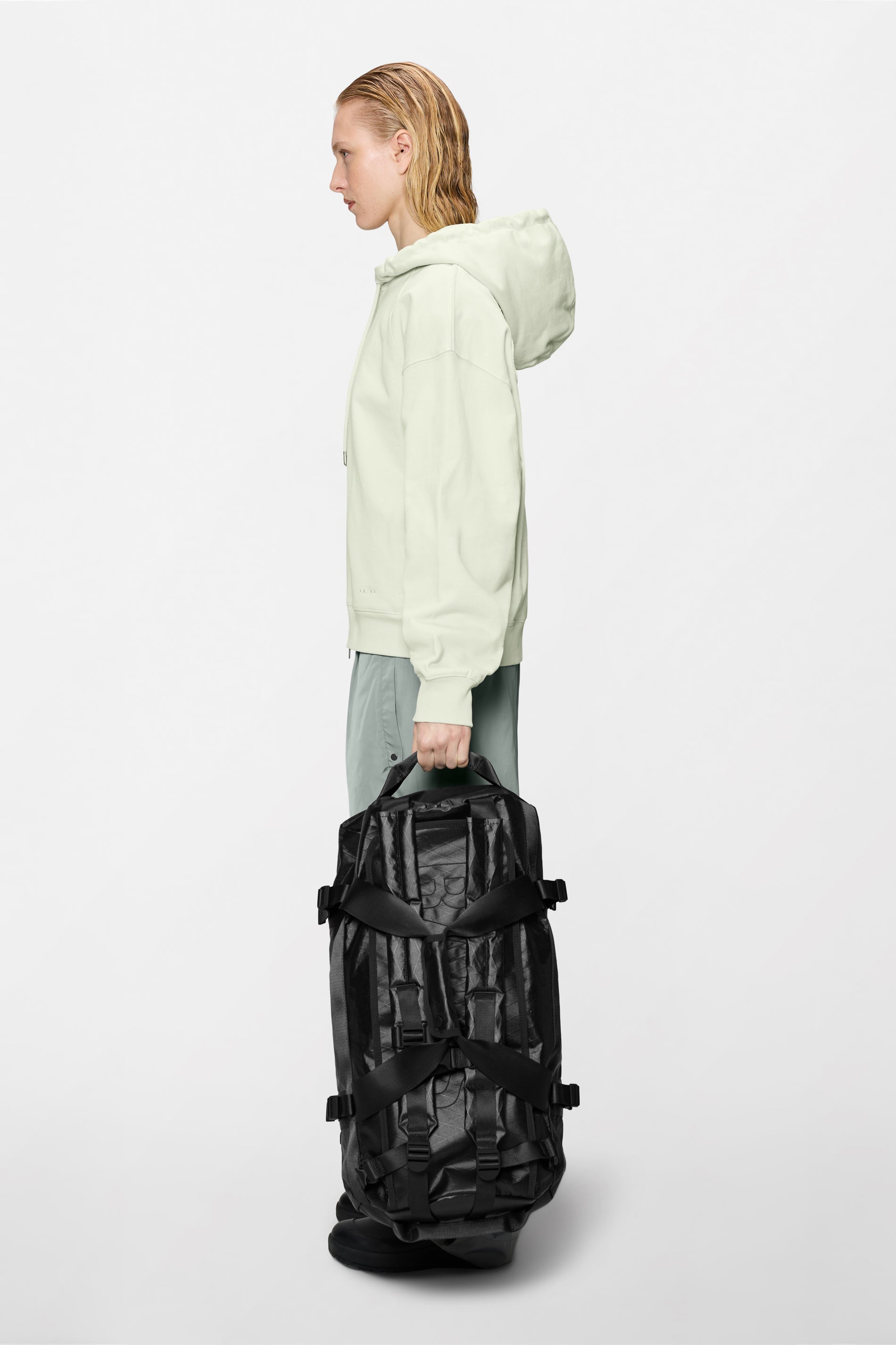 RAINS TexXel Duffel Bag Small Jet Black 42.50L H28 x D28 x W55 cm Duffel