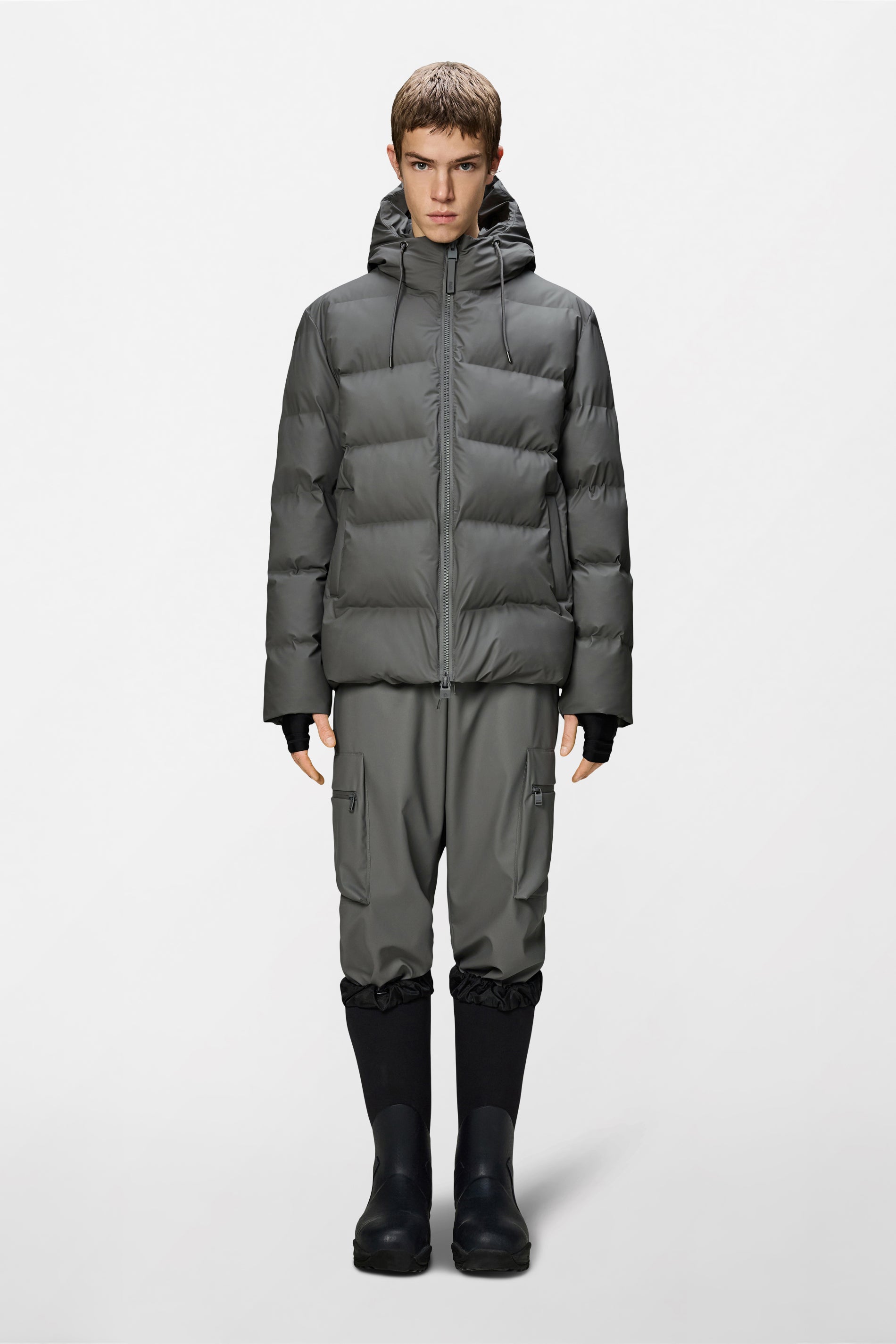 RAINS Alta Puffer Jacket Grey Jacket