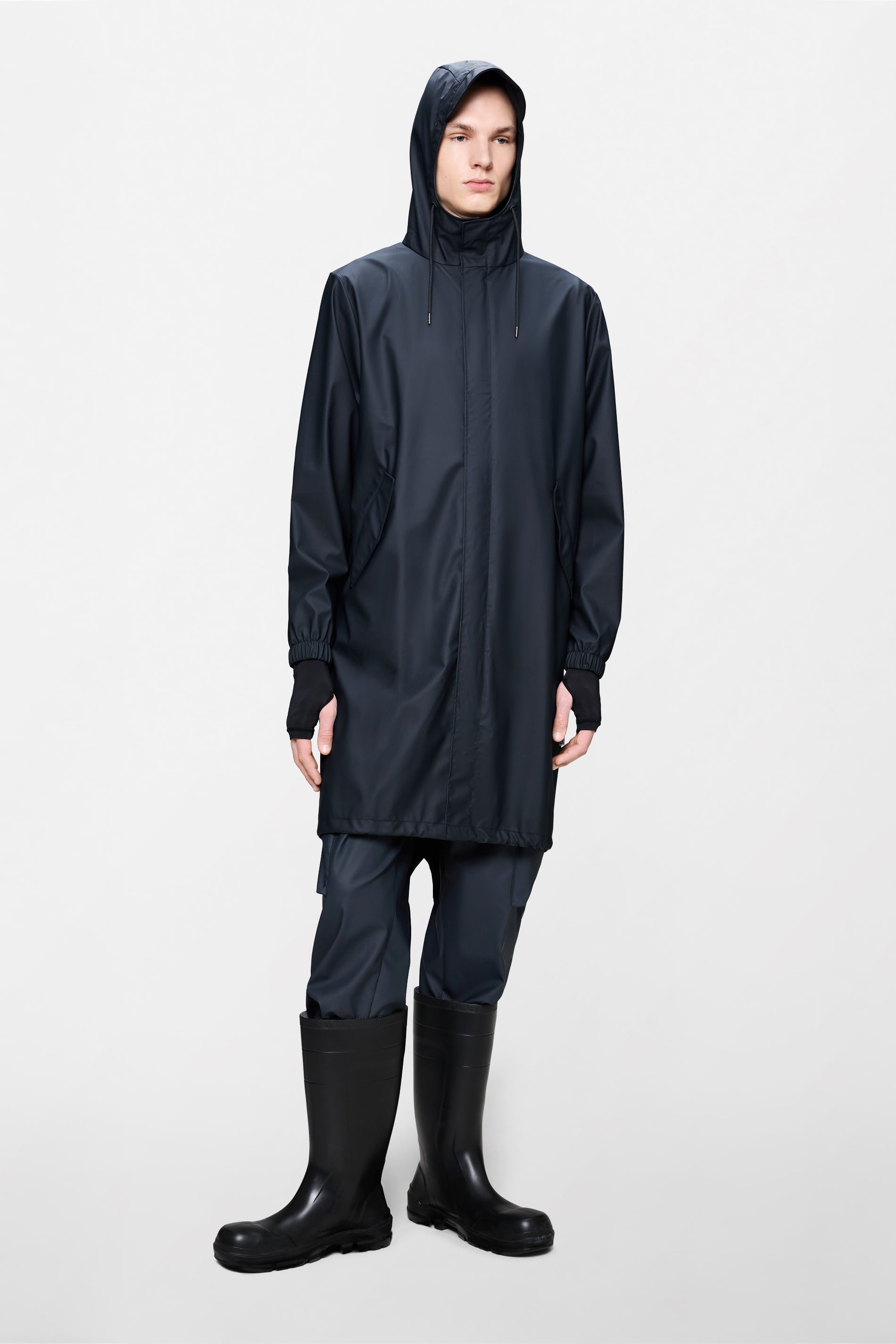RAINS Fishtail Parka Navy Jacket