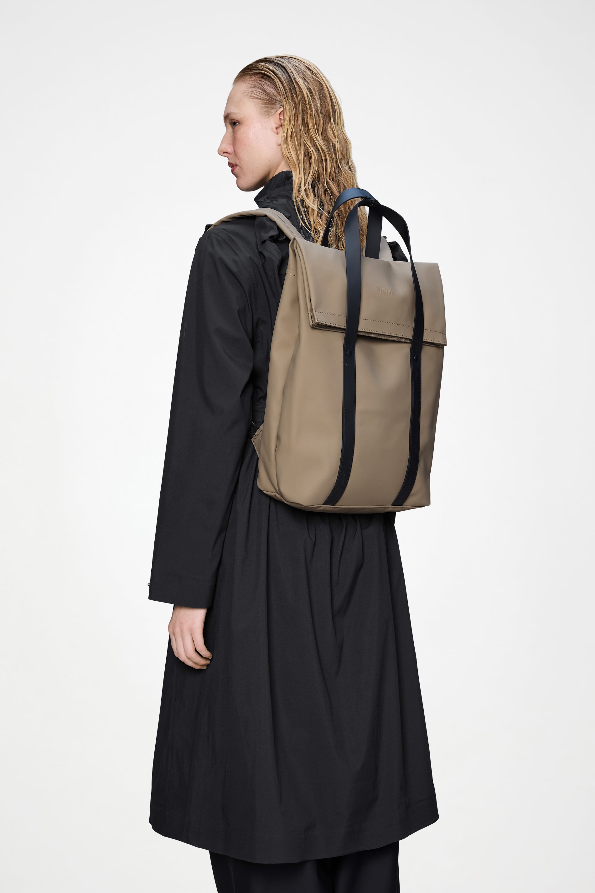 RAINS 2 Way Tote Backpack Beige 15L H58 x D12 x W33 cm Backpack