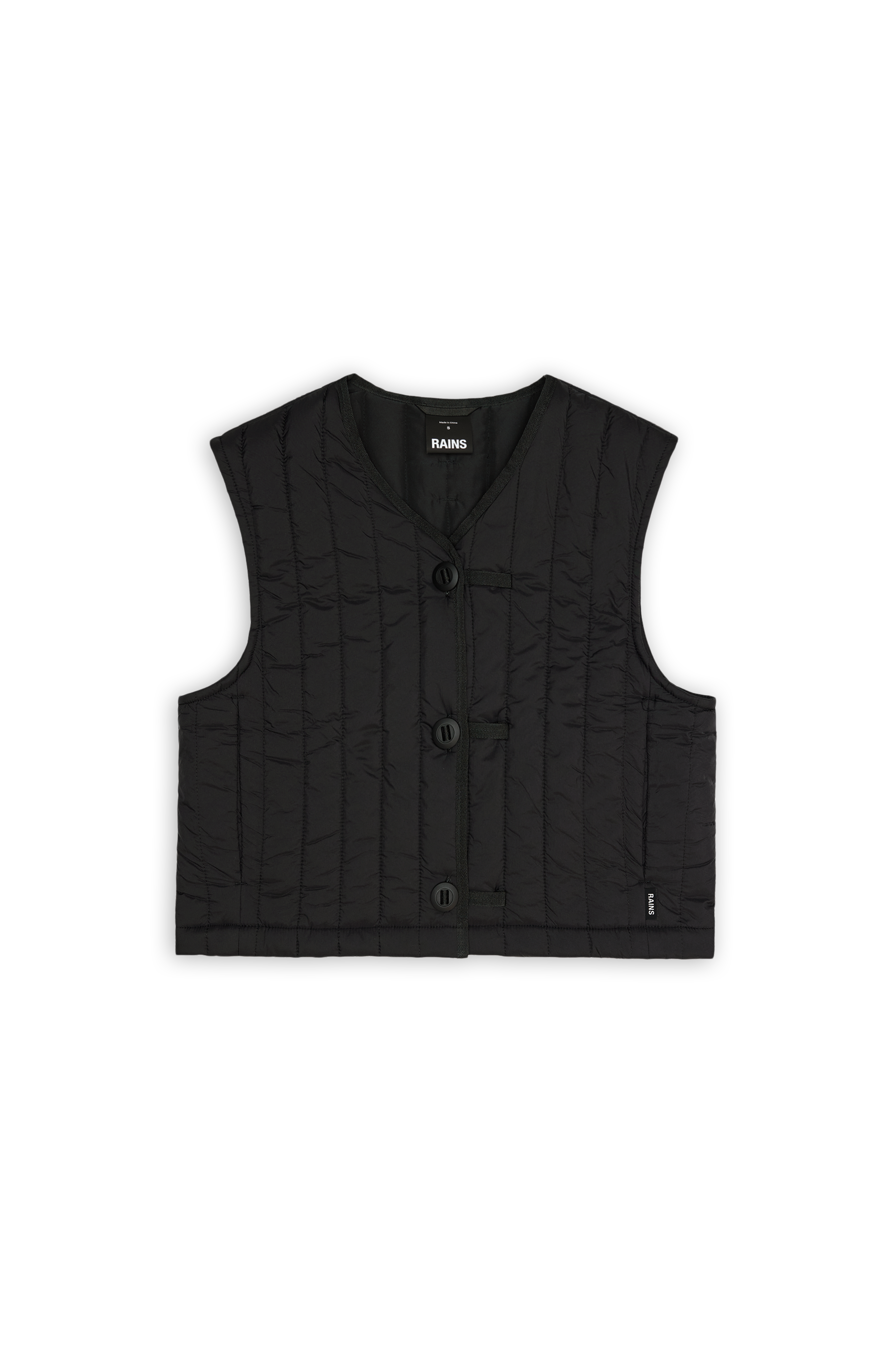 RAINS Banja Short Liner W Vest Black Jacket