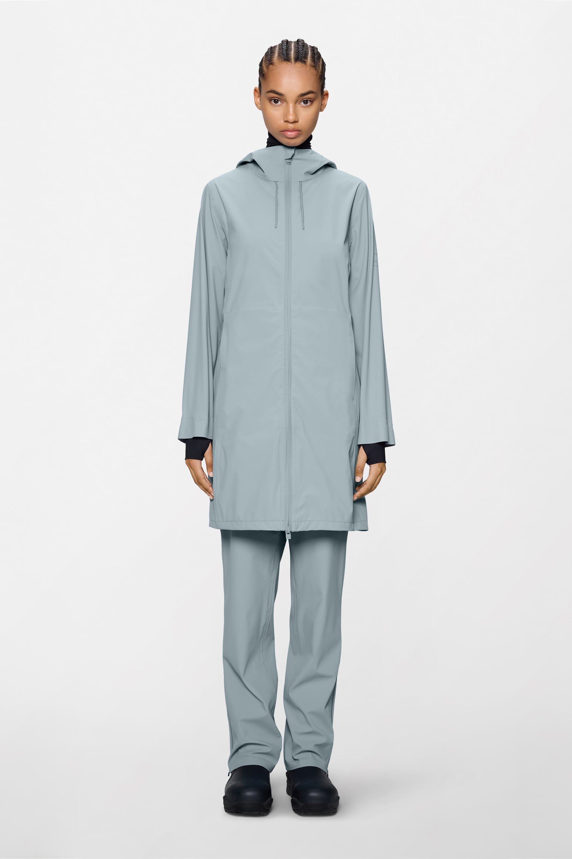 RAINS Suva Hardshell Long W Jacket Pool Jacket
