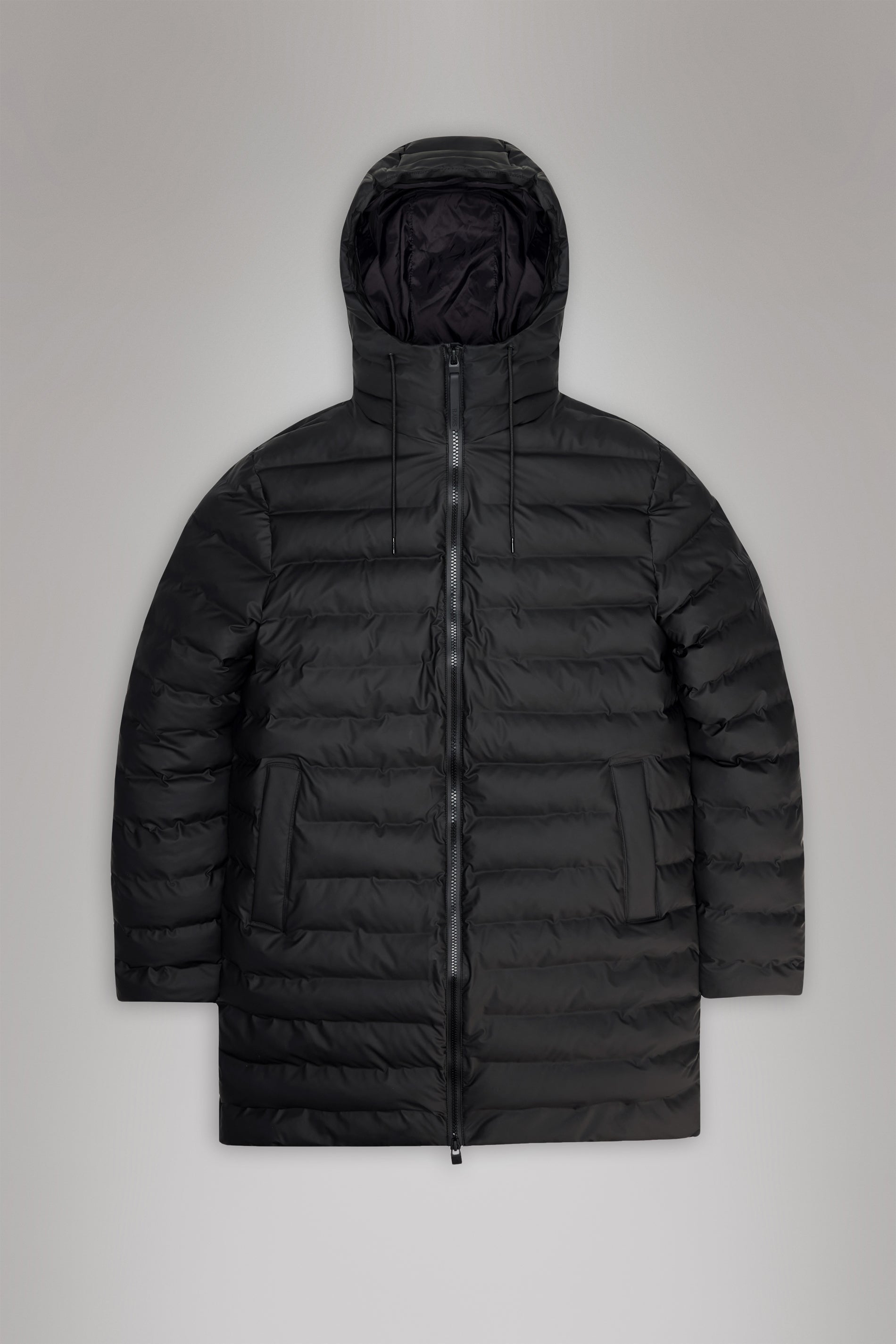 RAINS Lohja Long Puffer Jacket Black Jacket
