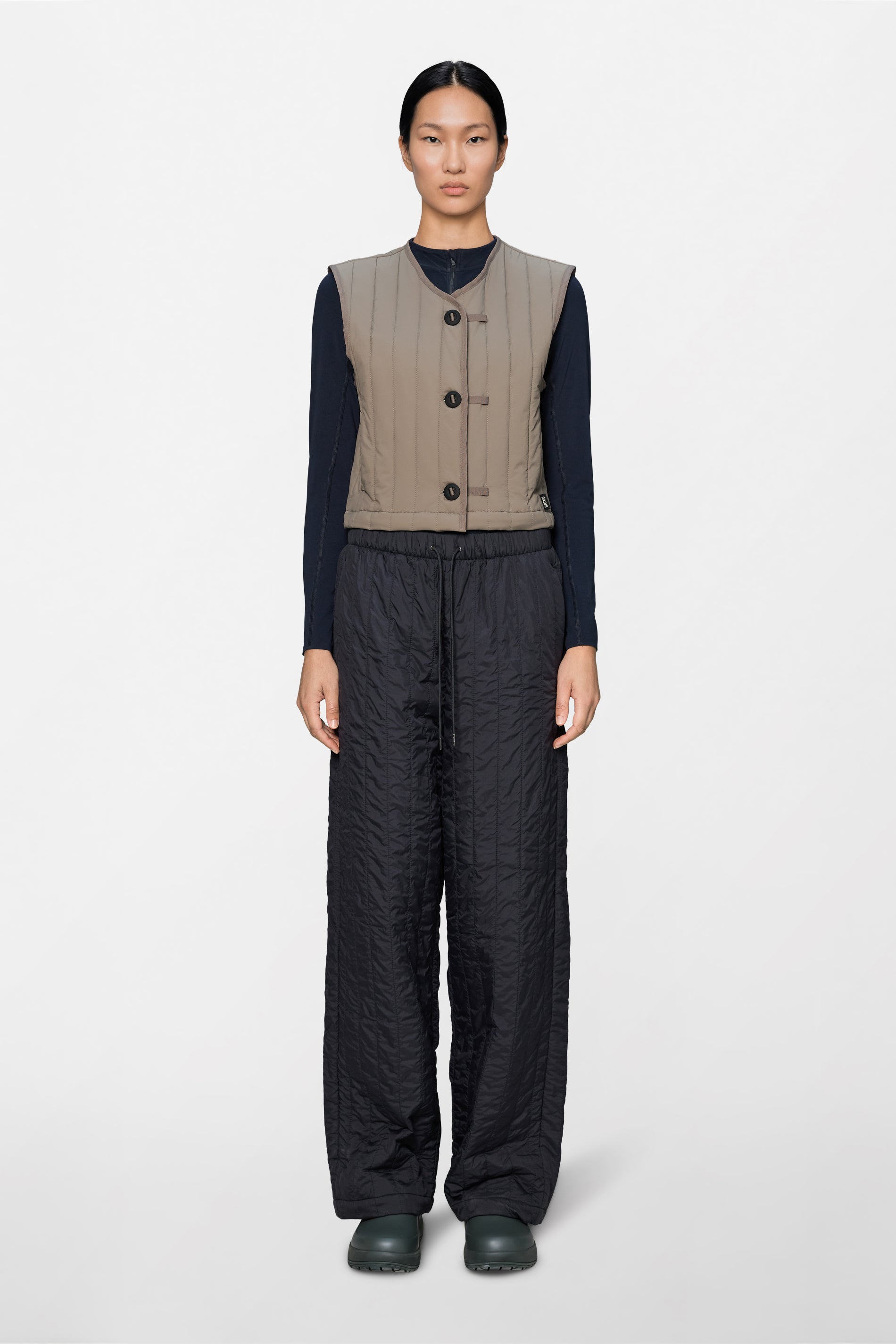 RAINS Banja Short Liner W Vest Cinder Jacket
