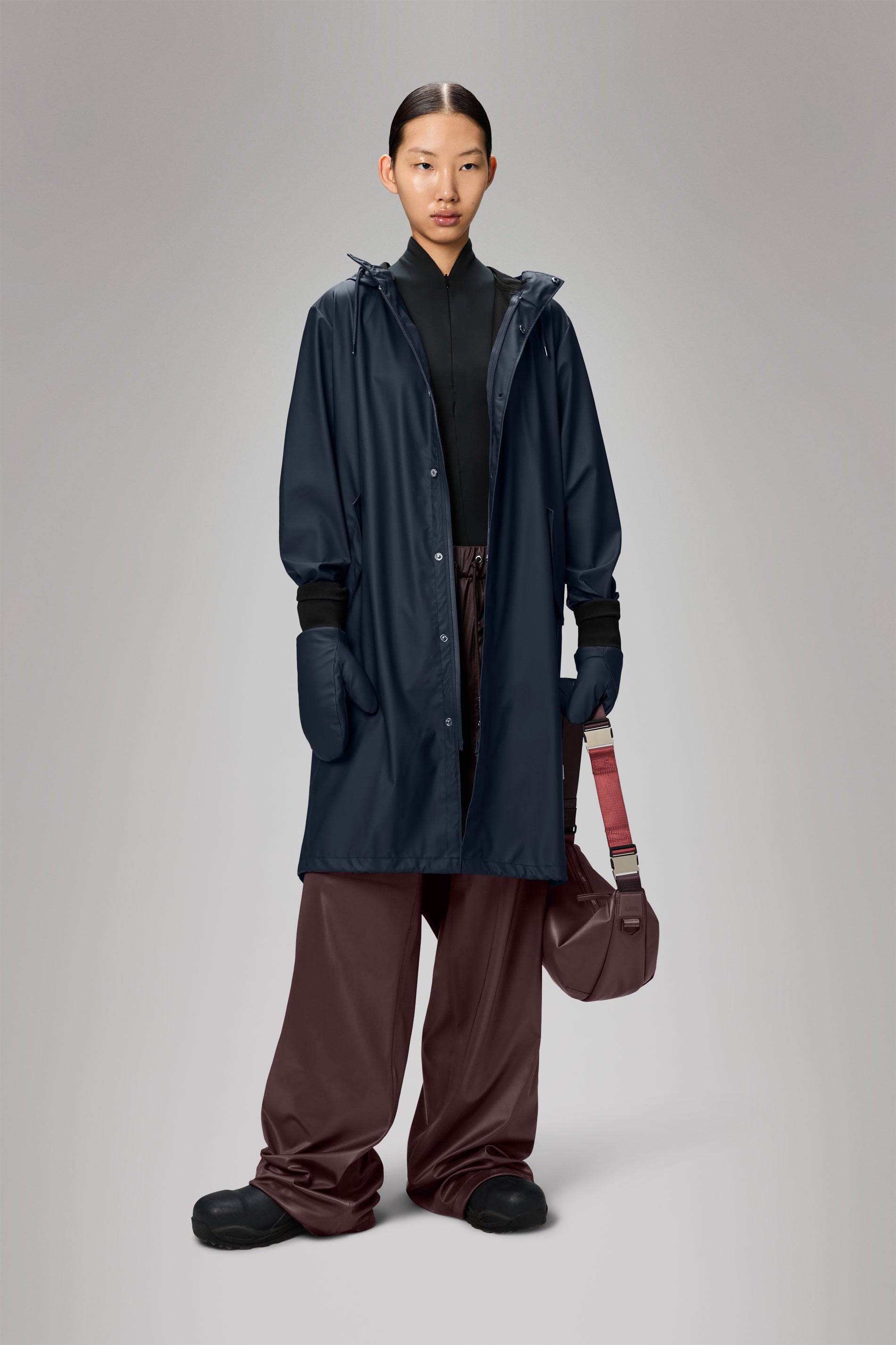 RAINS Fishtail Parka Navy Jacket