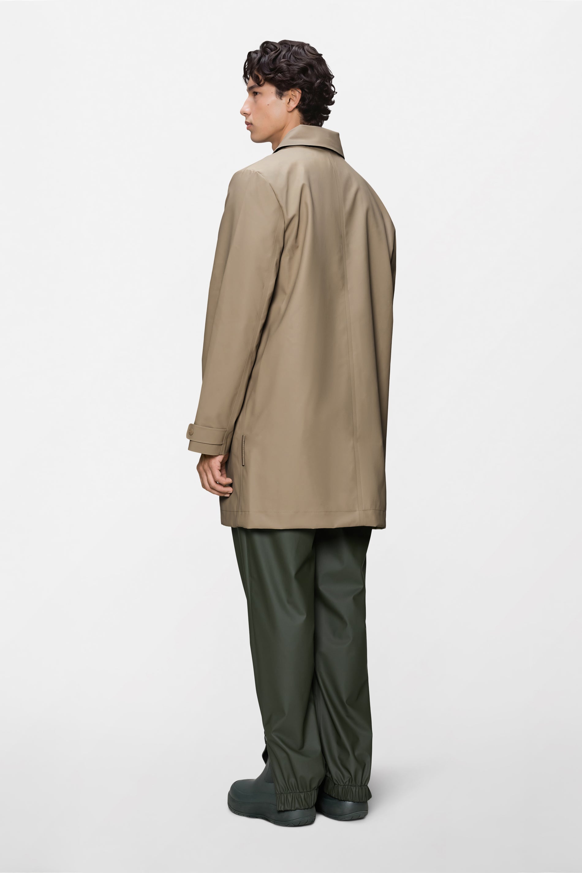 RAINS Nara Long Jacket Beige Jacket
