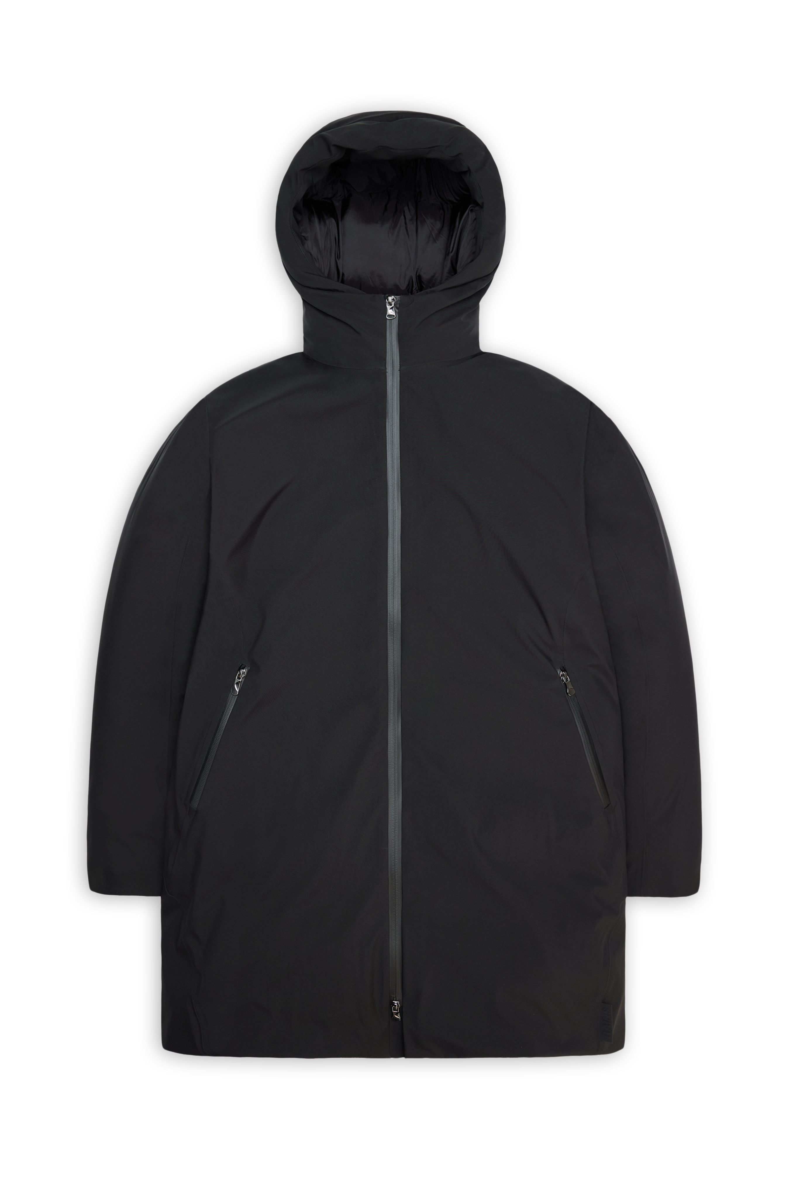 RAINS Sarna Long Puffer Jacket Black Jacket