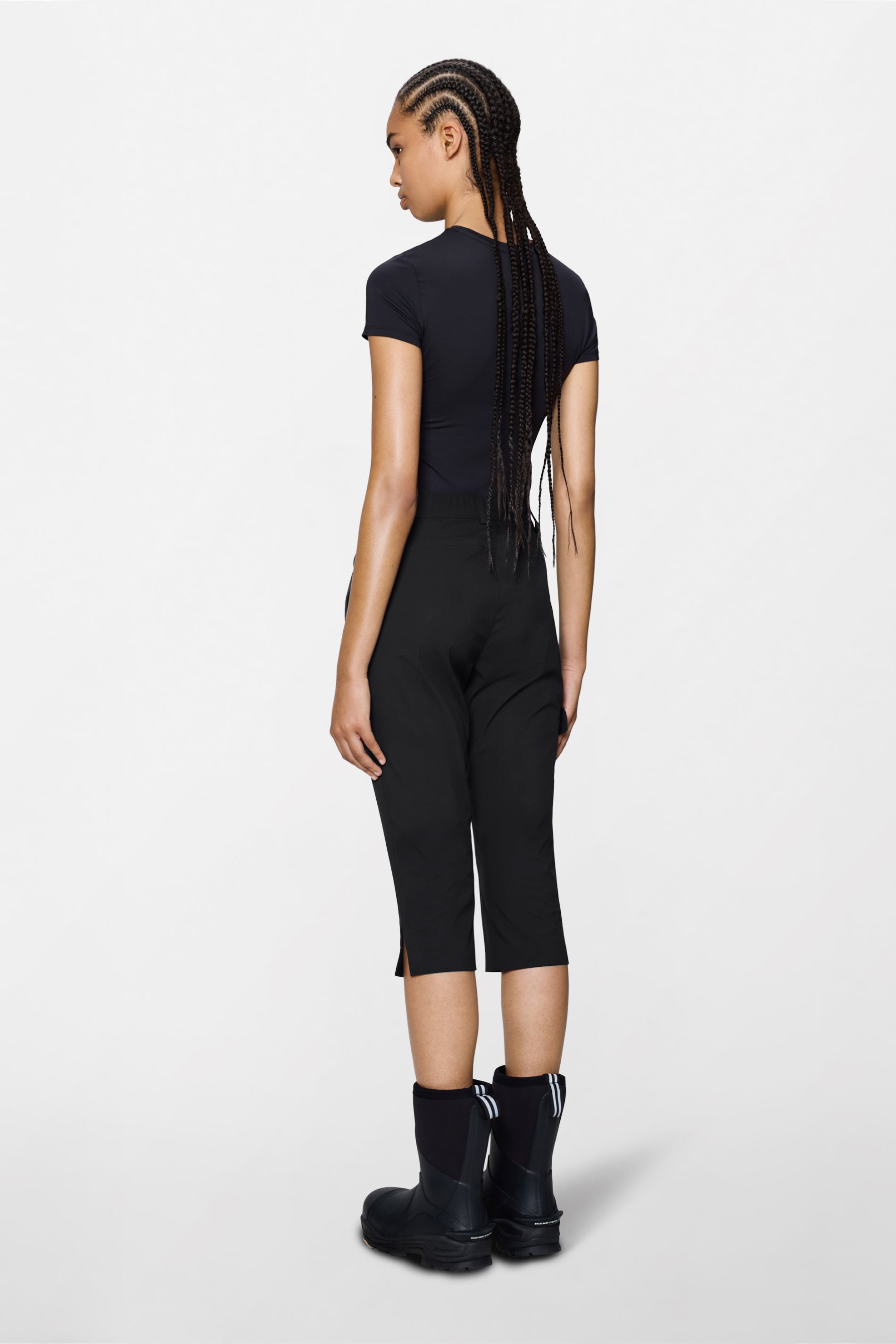RAINS Suva Hardshell W Capri Black Pants