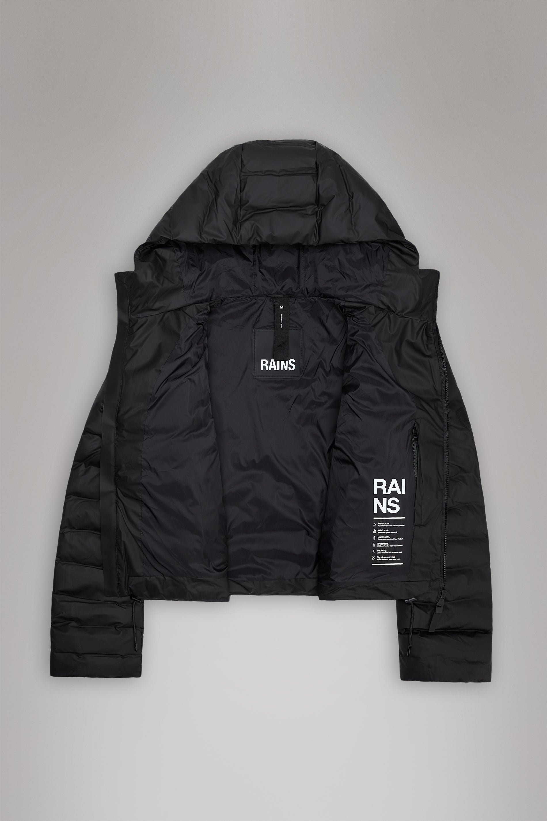 RAINS Lohja Short Puffer Jacket Black Jacket