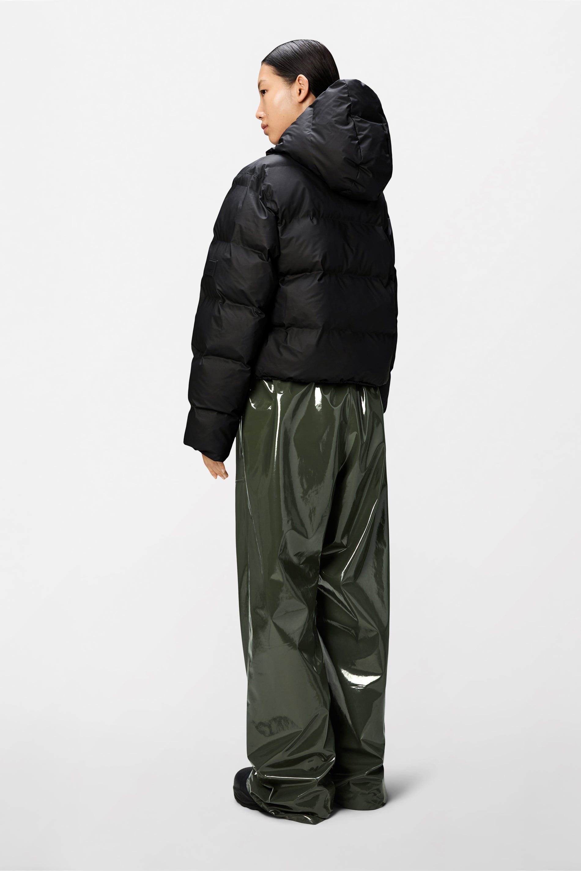 RAINS Alta Short Puffer Jacket Black Jacket