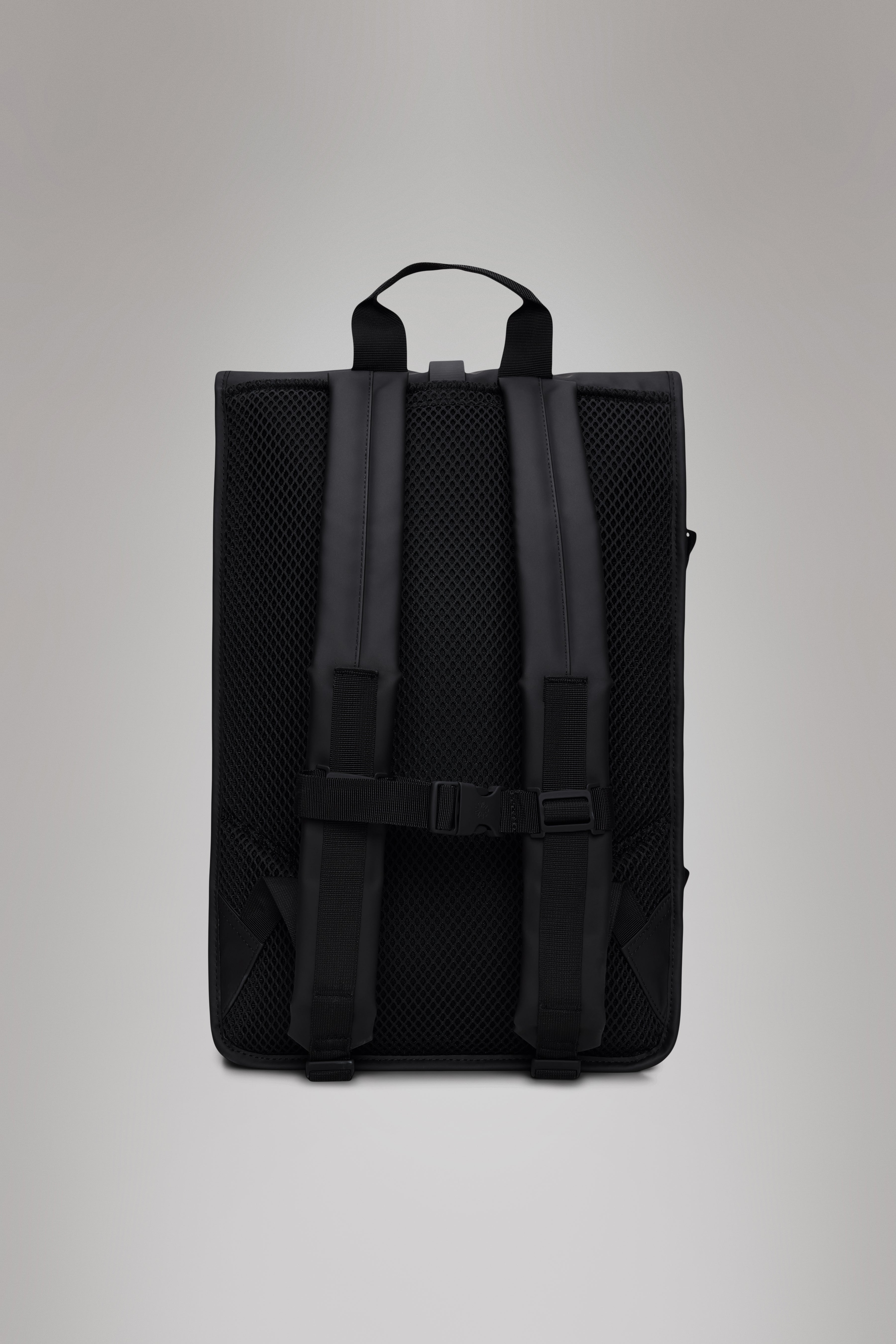 RAINS Rolltop Rucksack Large Black 23L H63 x D14 x W32 cm Backpack