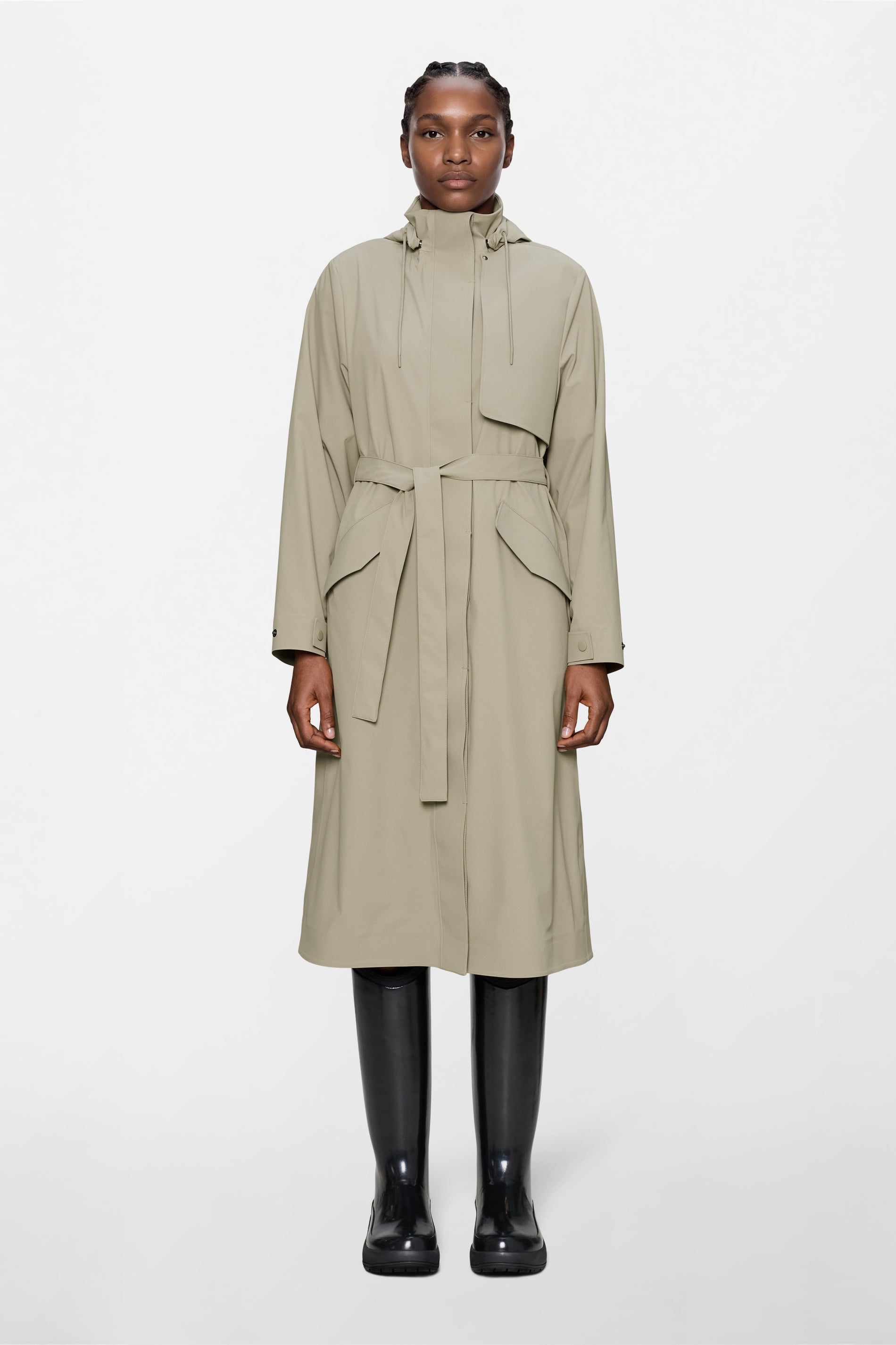 RAINS Suva Hardshell W Coat Beige Jacket