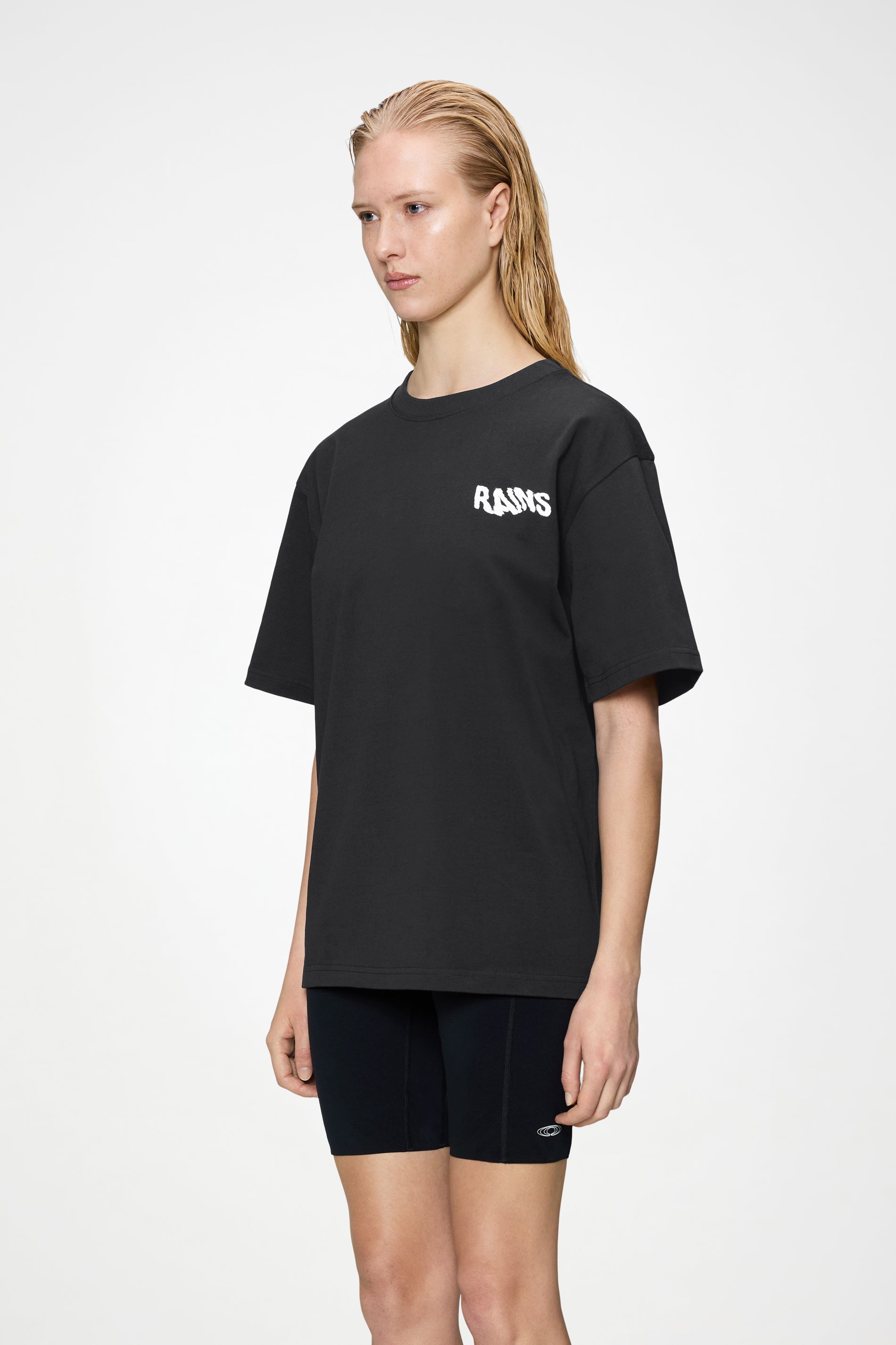 RAINS Classic T-shirt Ripple Black Short Sleeve