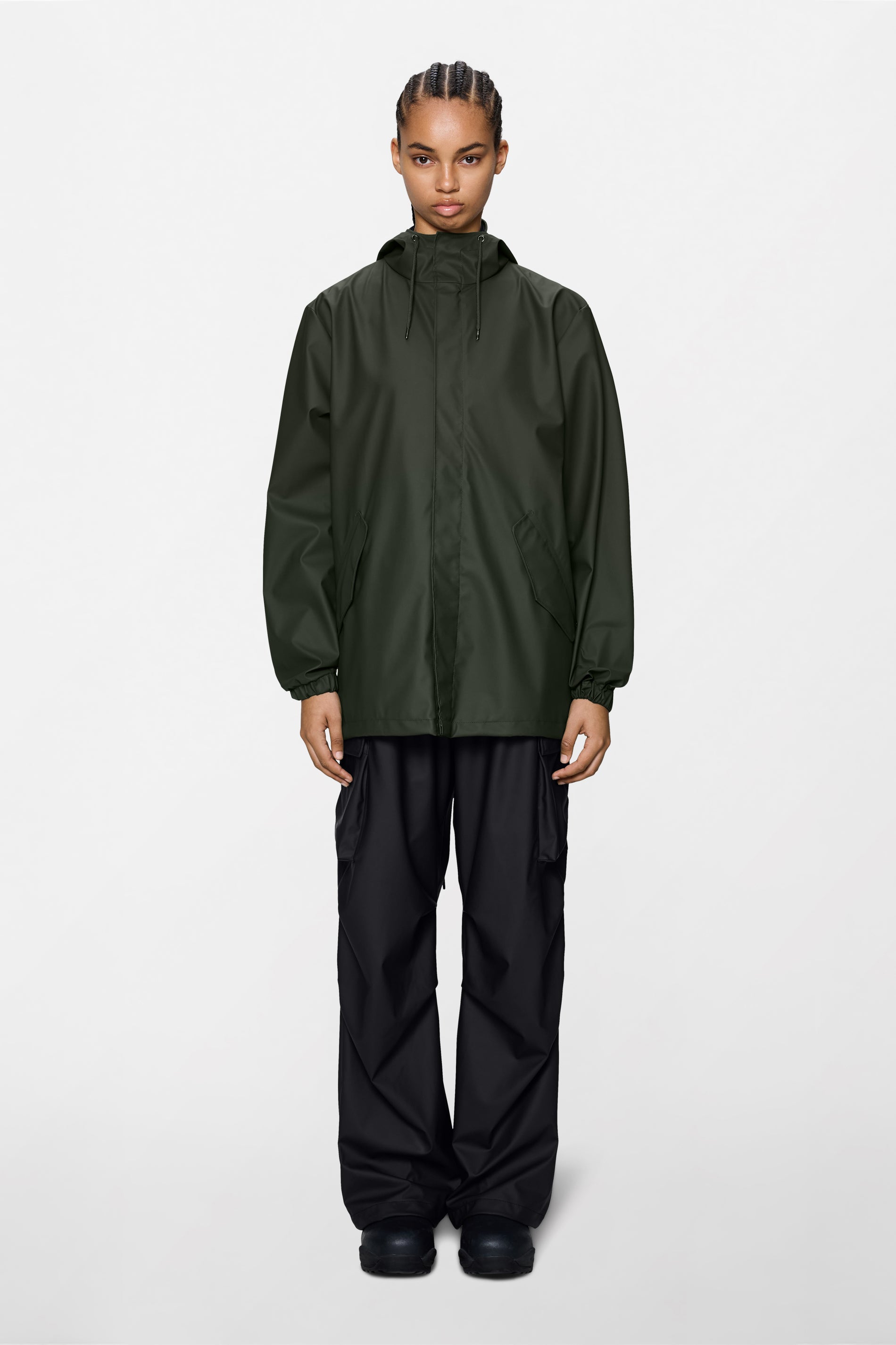 RAINS Fishtail Jacket Green Jacket