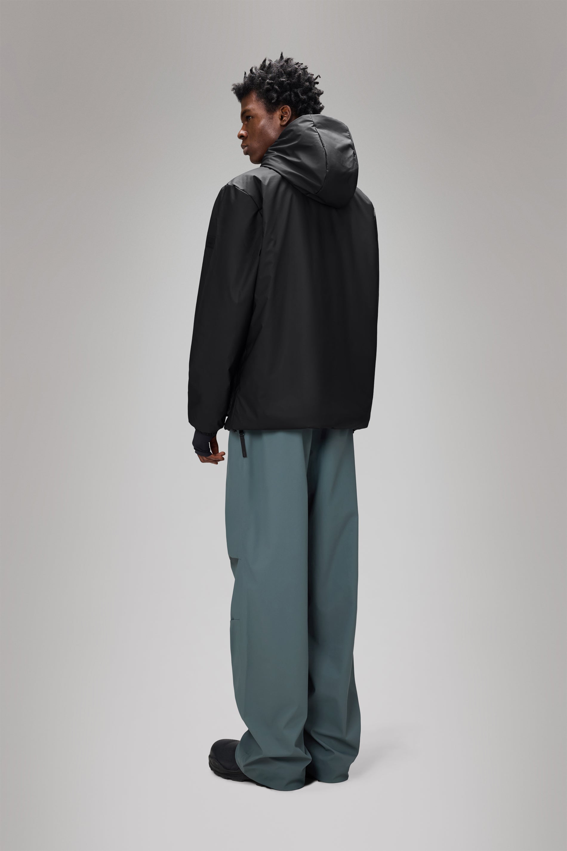 RAINS Lohja Insulated Cargo Jacket Black Jacket