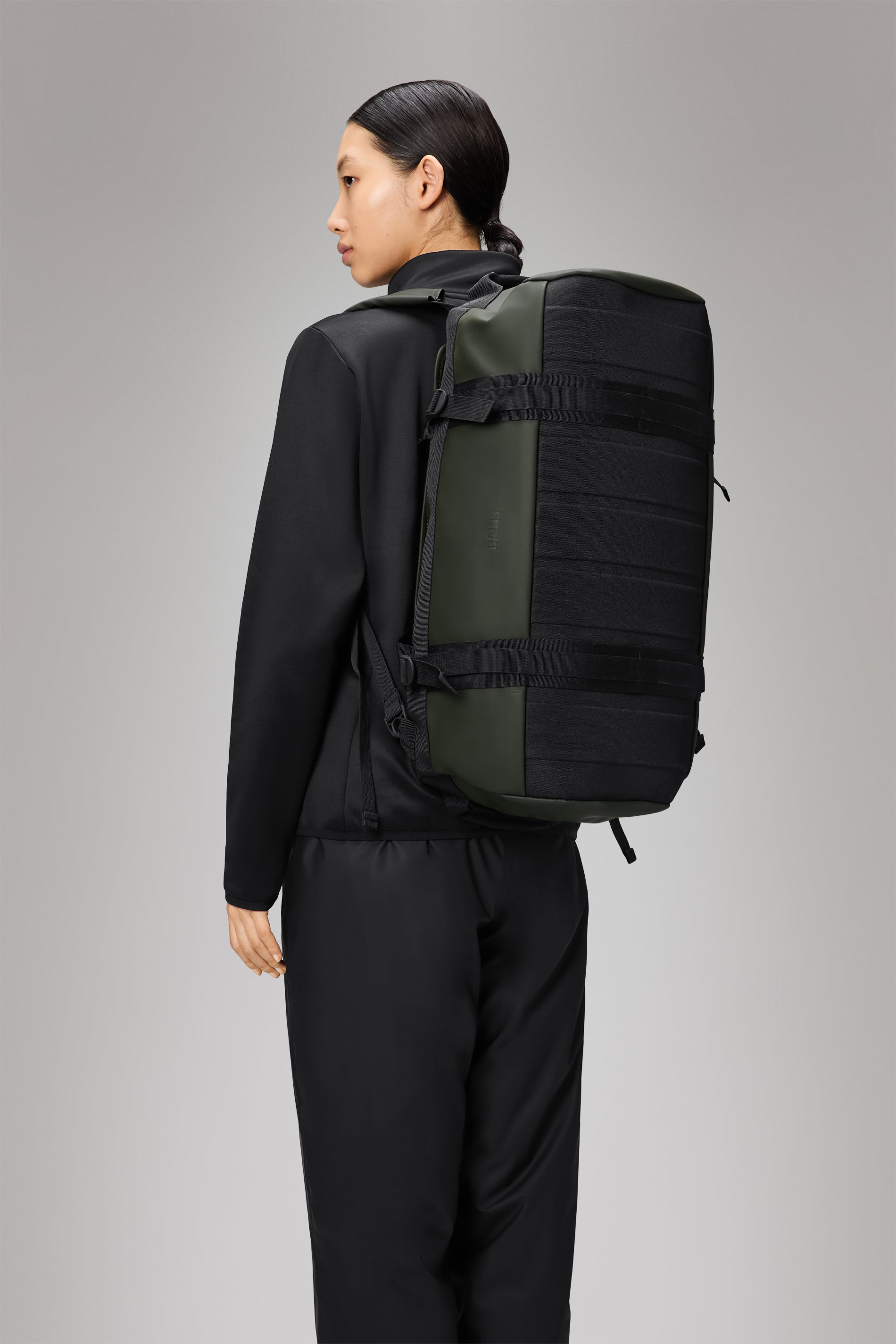 RAINS Texel Duffel Bag Small Green 43L H28 x D28 x W55 cm Duffel