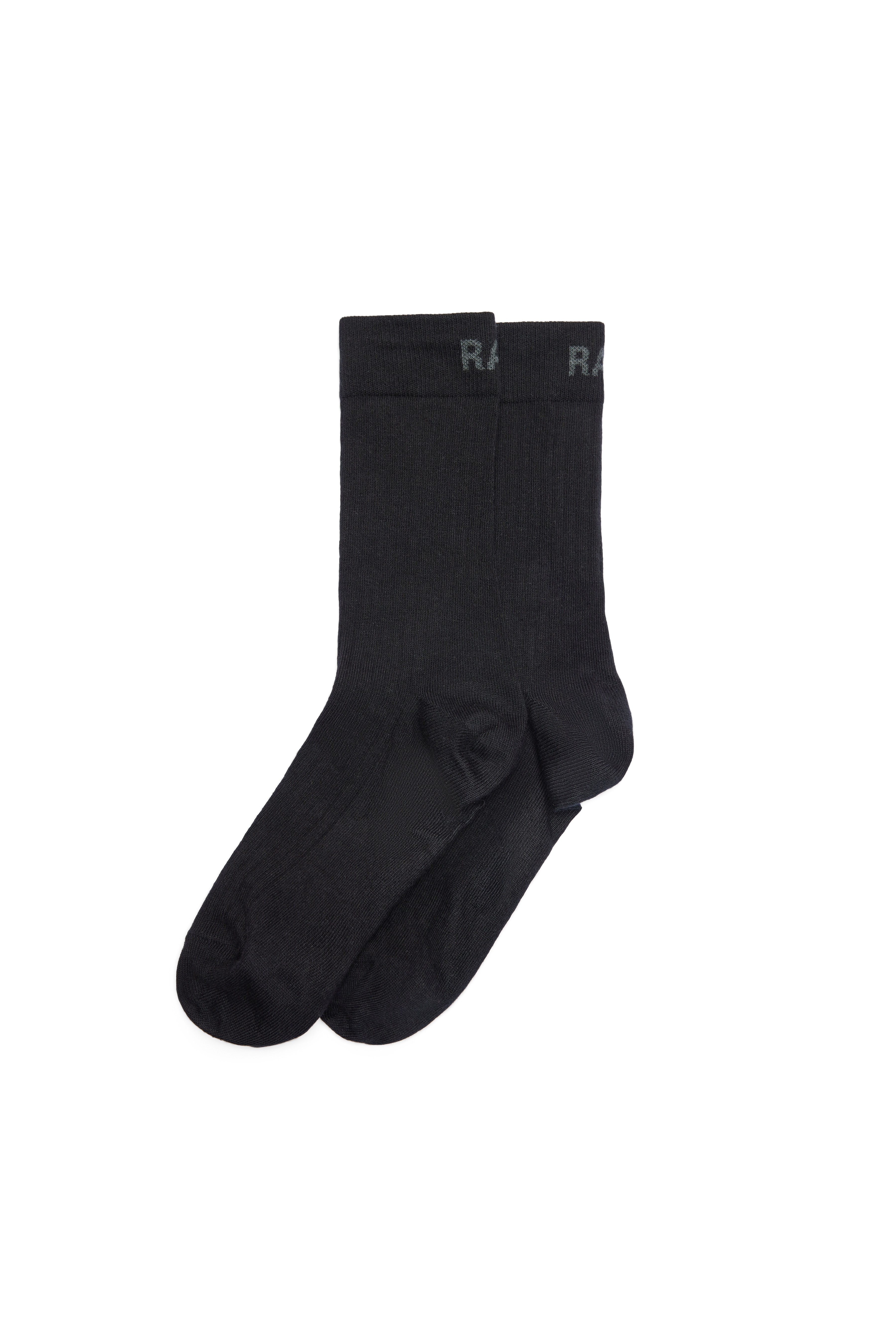 RAINS Logo Socks 2-Pack Black/Black Socks