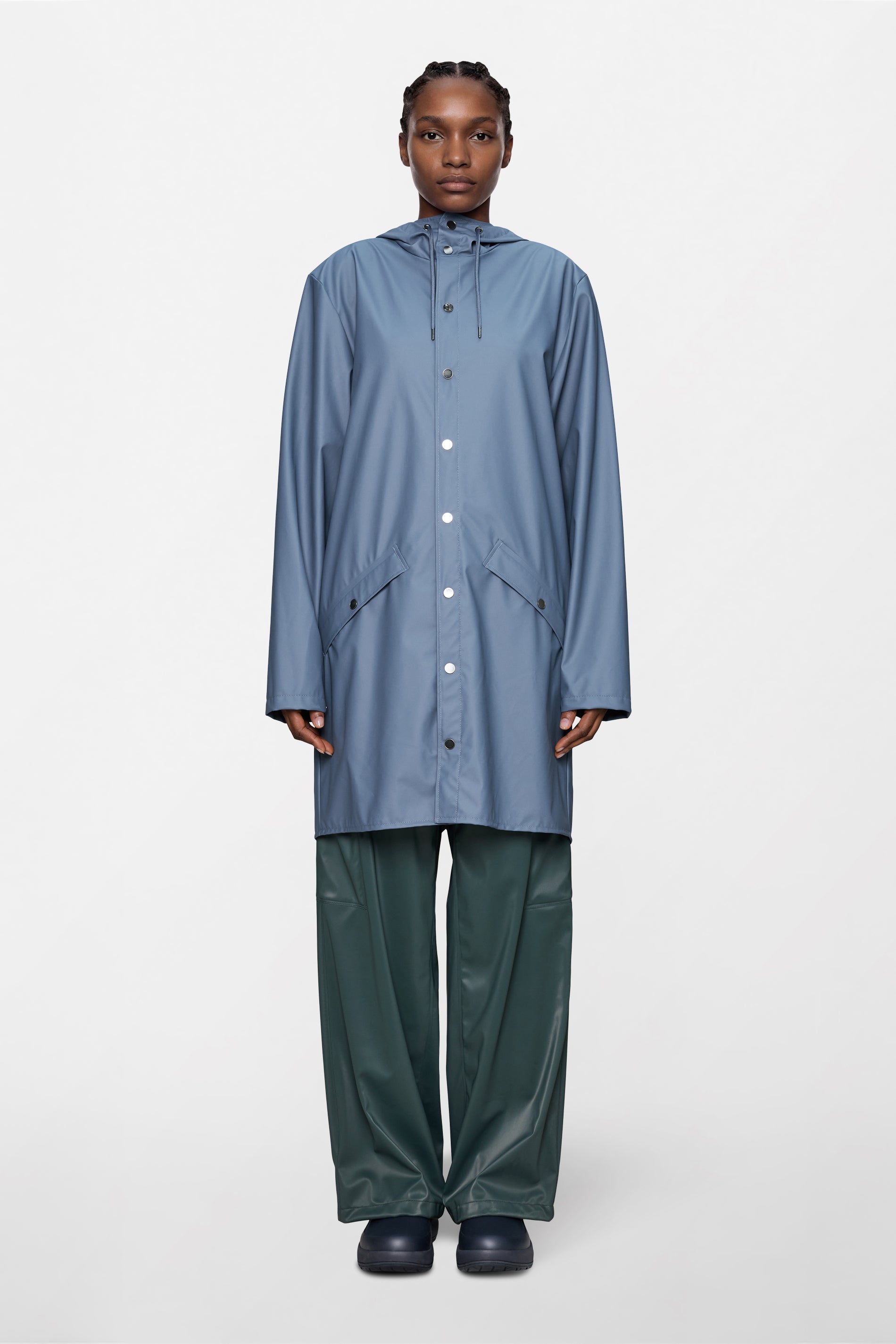 RAINS Long Jacket Blue Dusk Jacket