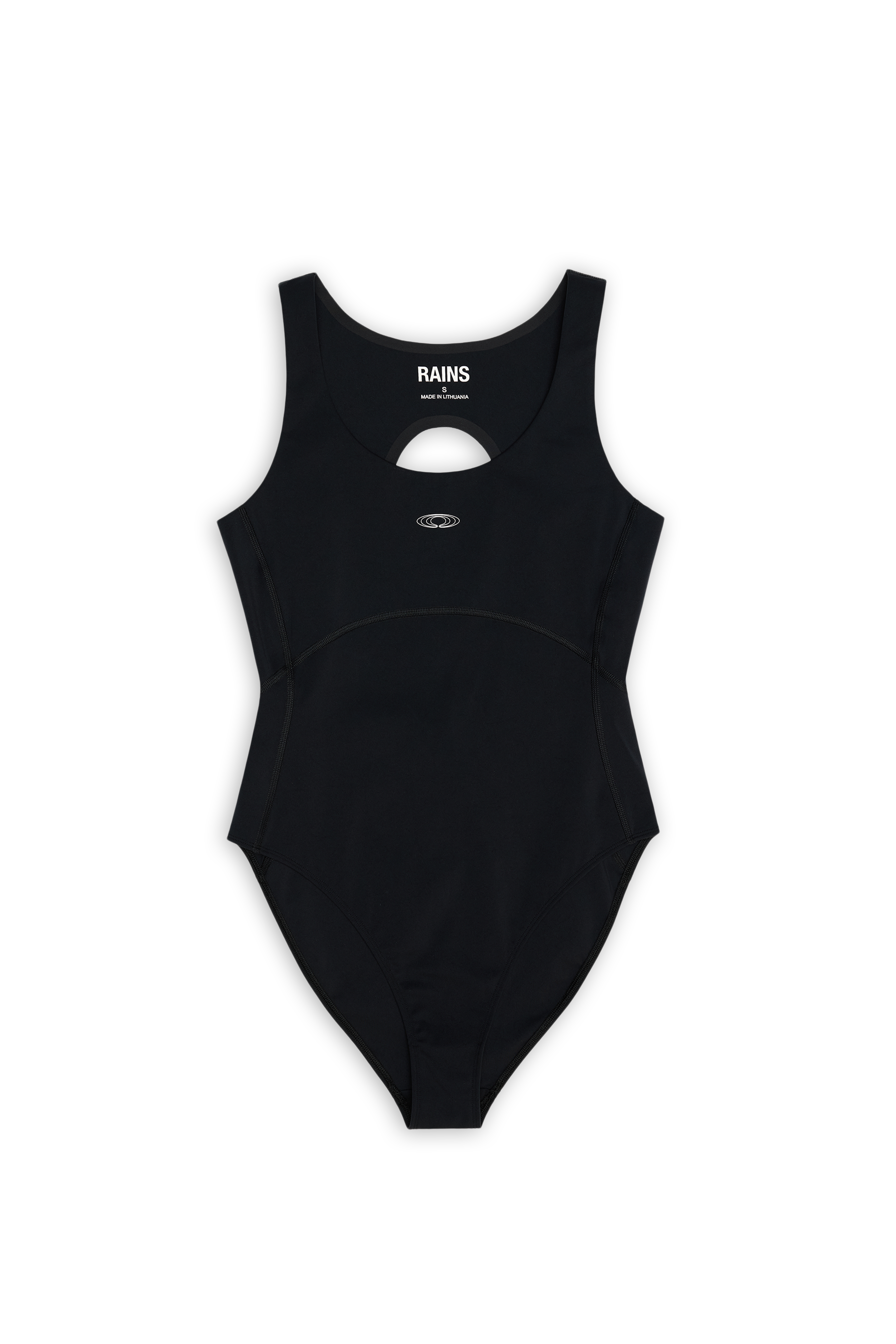 RAINS Swim Suit W Black Short Sleeve