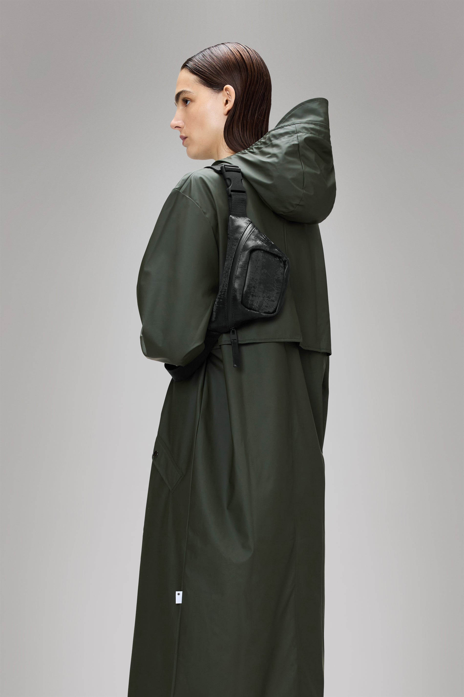 RAINS Bum Bag Micro Coal 0.70L H12 x D4 x W24 cm Bum bag