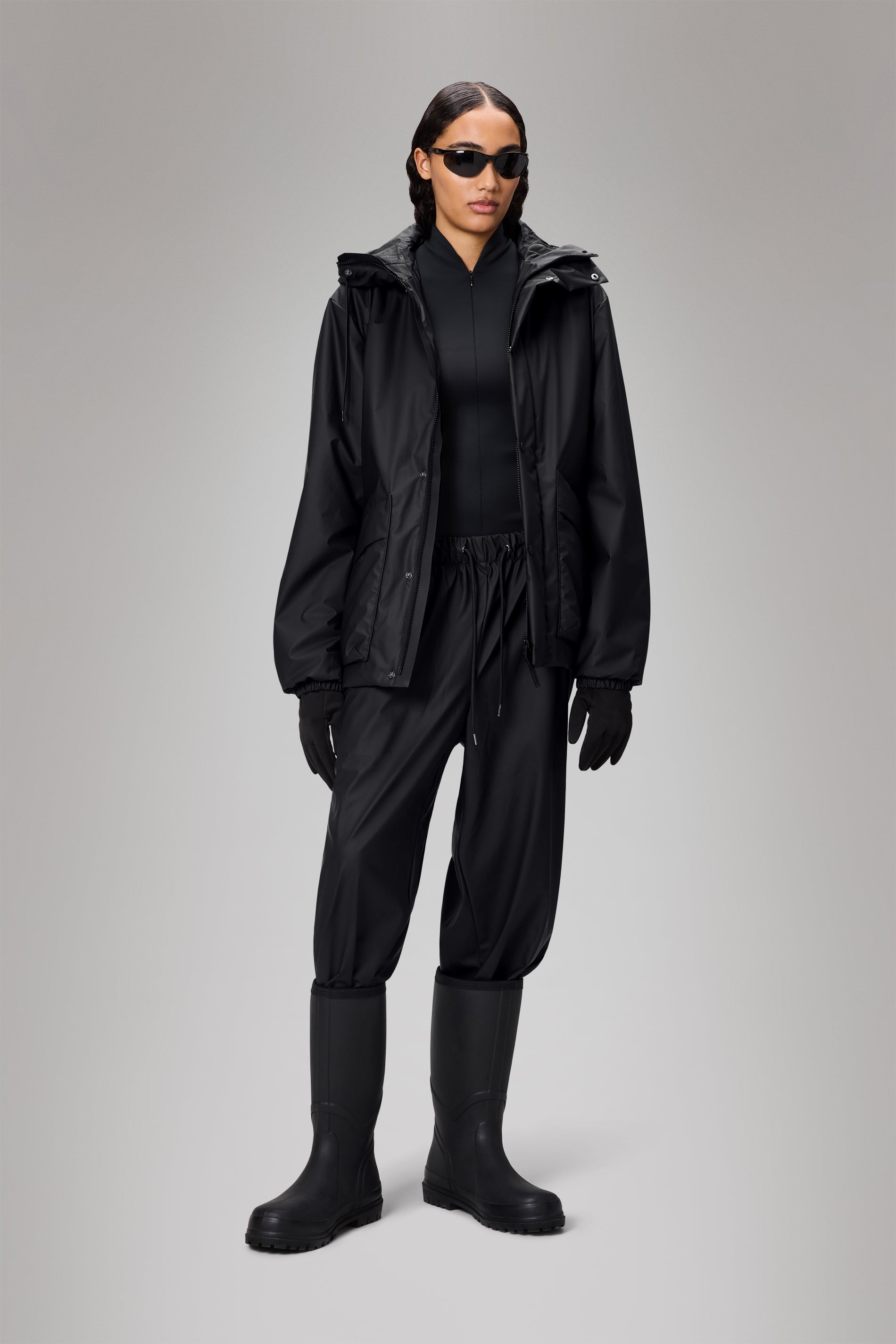 RAINS Lohja Insulated Cargo Jacket Black Jacket