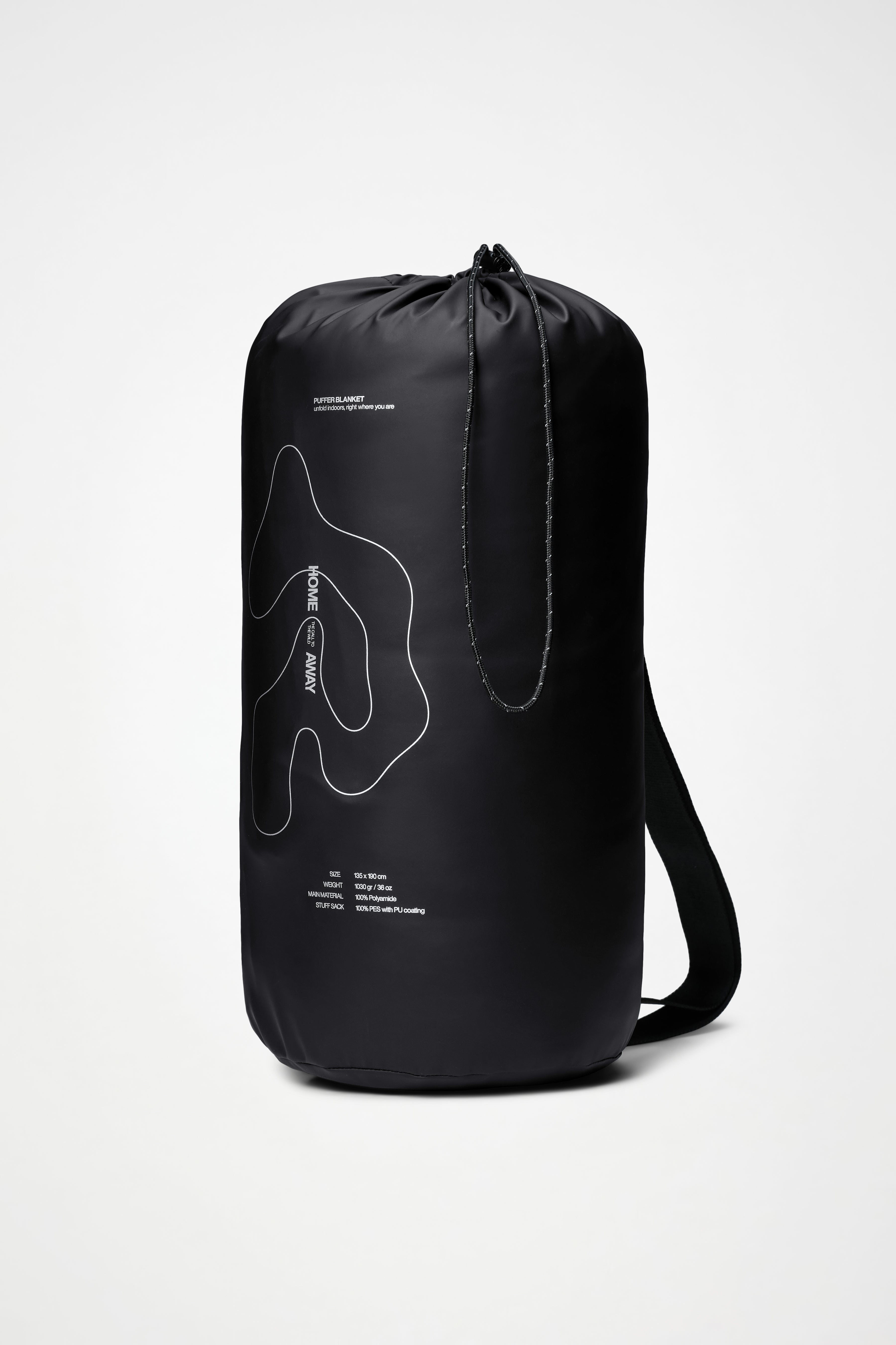 RAINS Puffer Blanket Black Picnic Blanket