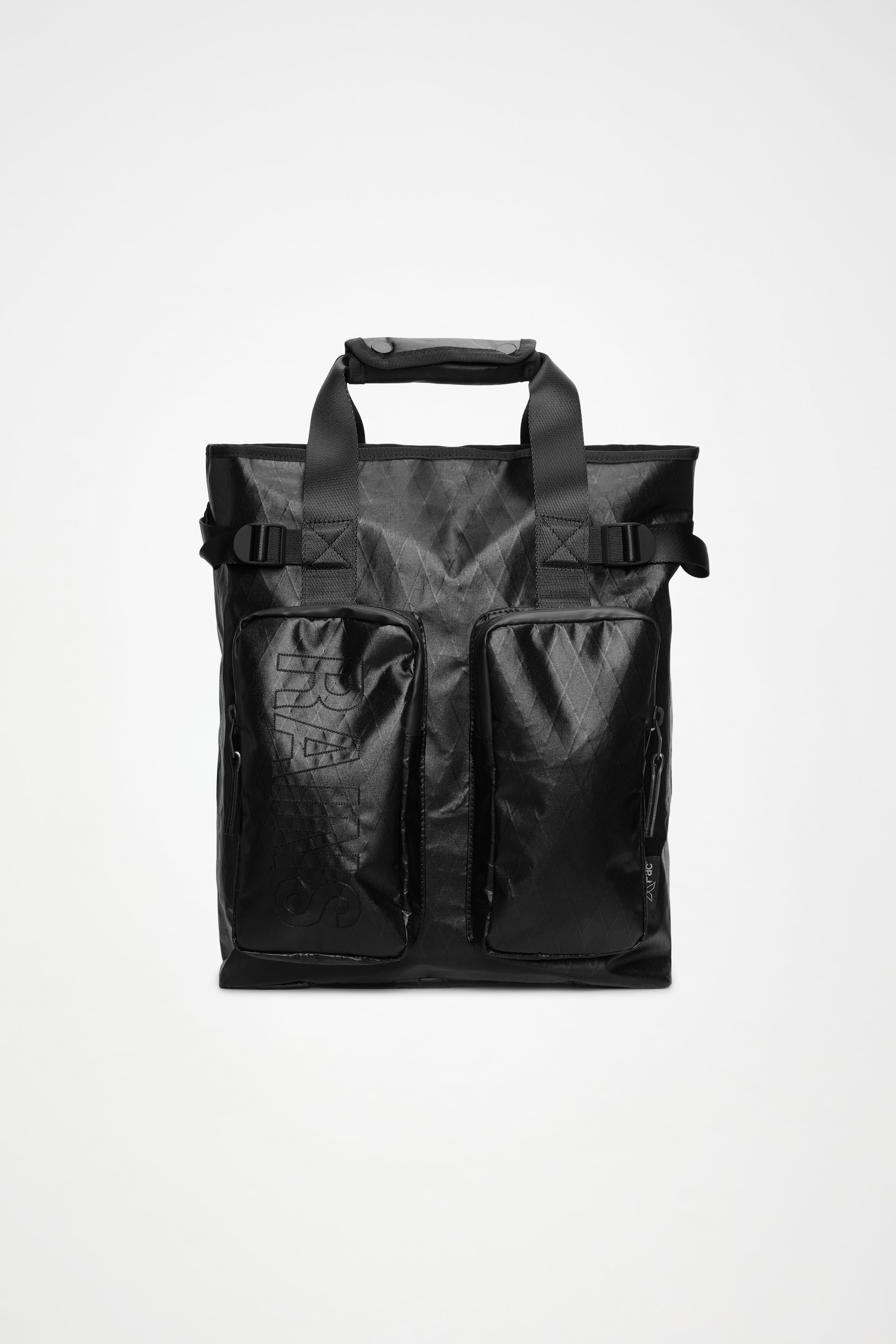 RAINS TexXel Tote Backpack Jet Black 15L H43 x D12.50 x W32 cm Backpack
